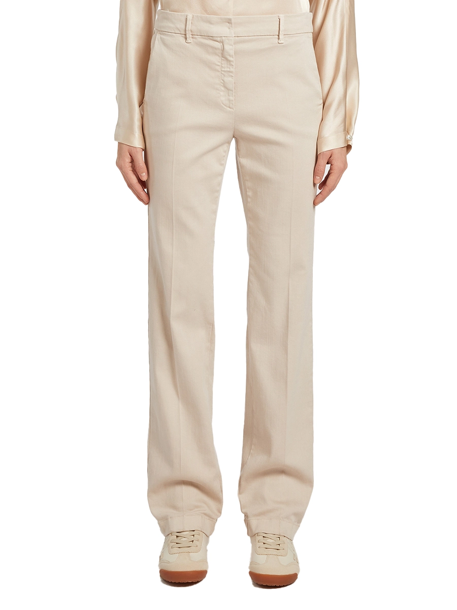 PANTALONI A SIGARETTA ROVO DONNA BIANCO