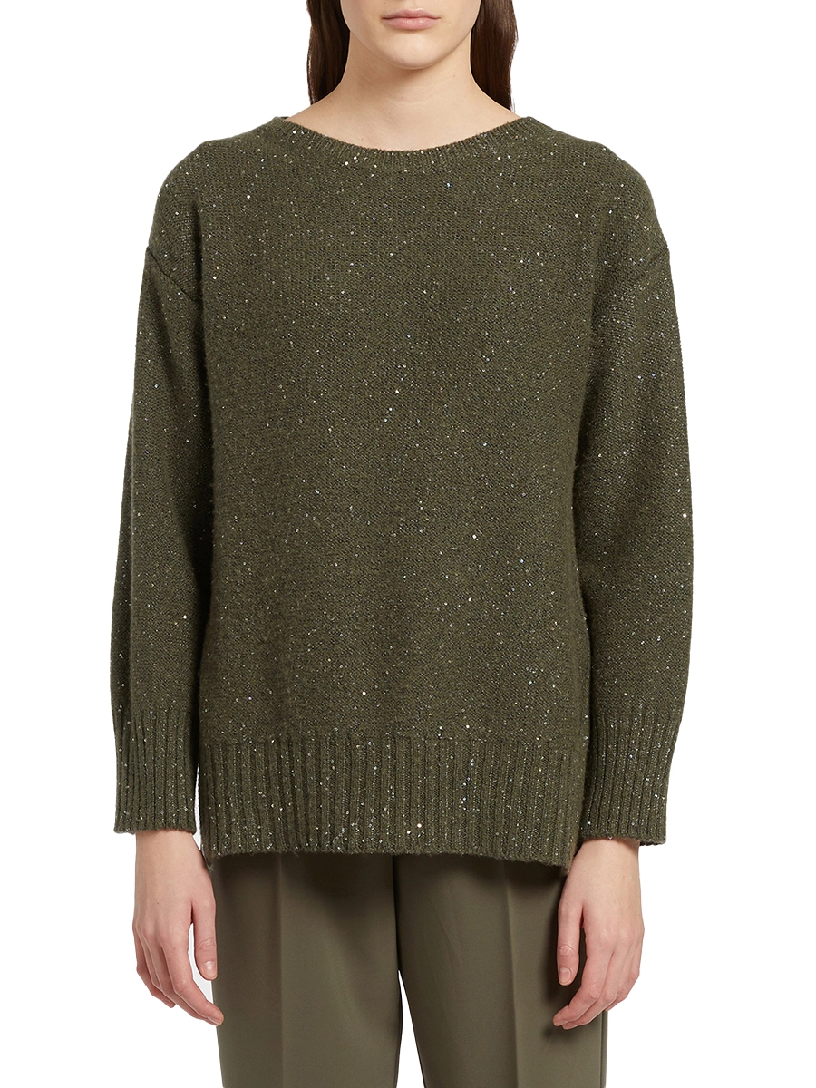 MAGLIA CON PAILLETTES ENNIO DONNA VERDE