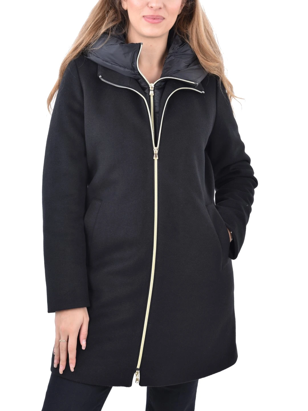 PIUMINO IMBOTTITO PANNO SOFT DONNA NERO