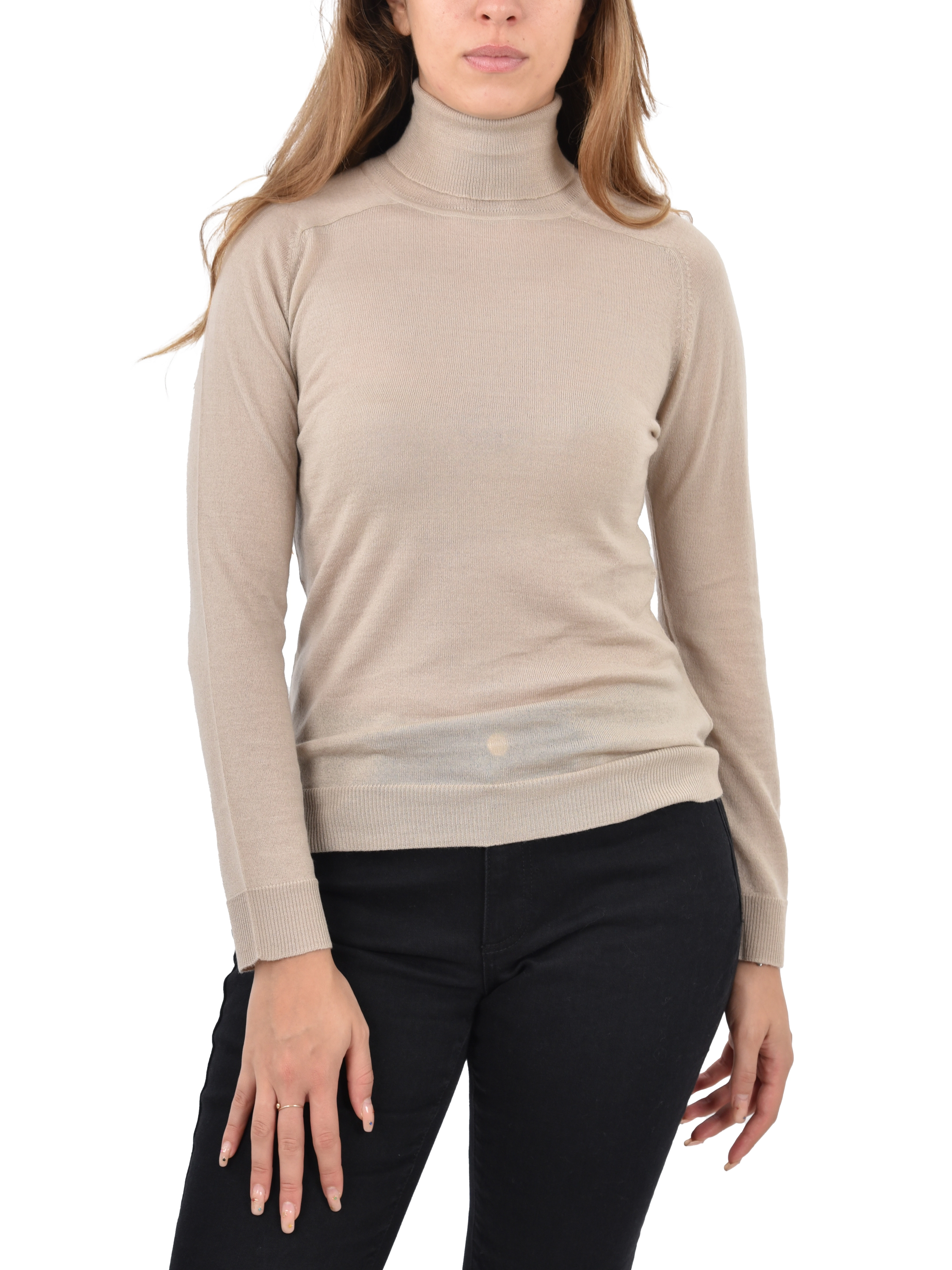 MAGLIA DOLCEVITA FIT ADERENTE DONNA  BEIGE