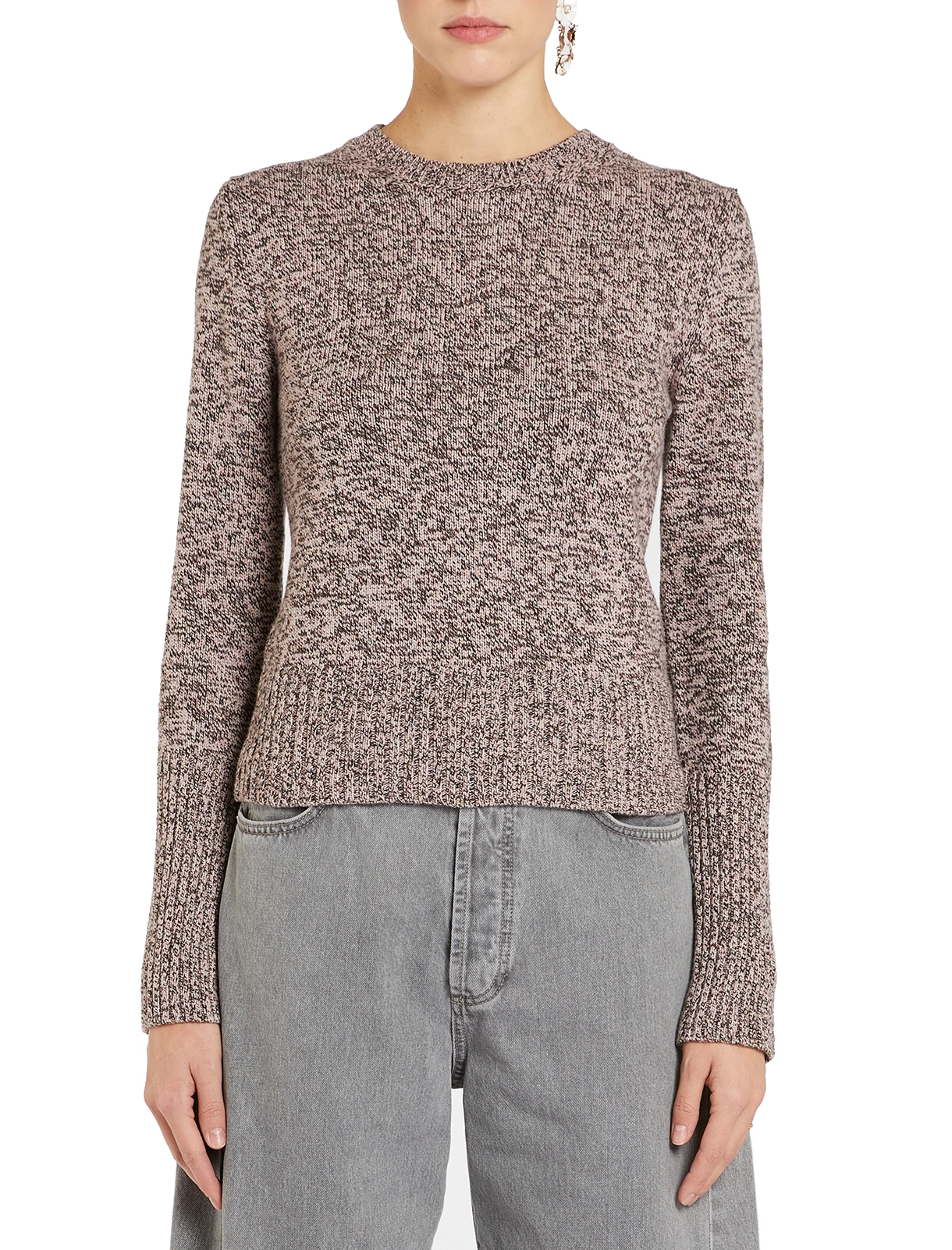 MAGLIA GIROCOLLO MISTO LANA E CASHMERE ROSA