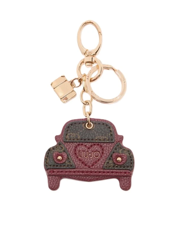 PORTACHIAVI CON PENDENTE AUTOMOBILE DONNA BORDEAUX