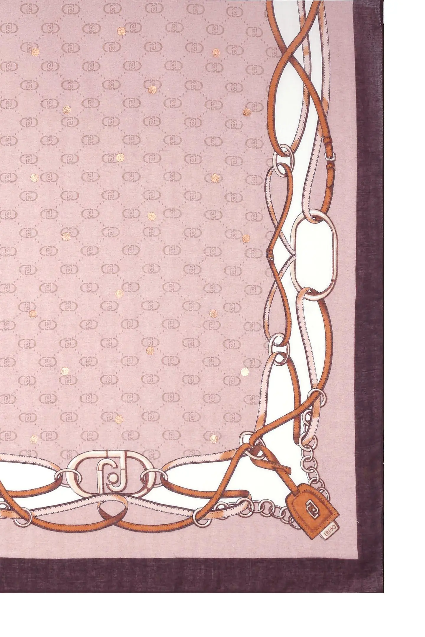 STOLA CON MOTIVO GRAFICO DONNA BEIGE