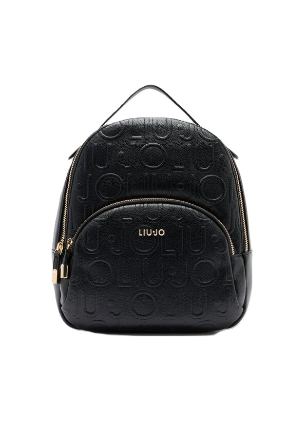 ZAINO CON LOGO A RILIEVO DONNA NERO