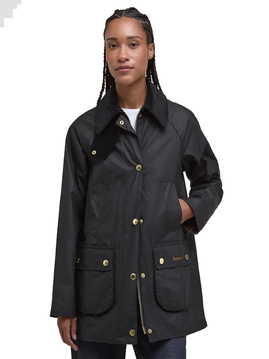 GIACCA CERATA MODERN BEADNELL DONNA NERO