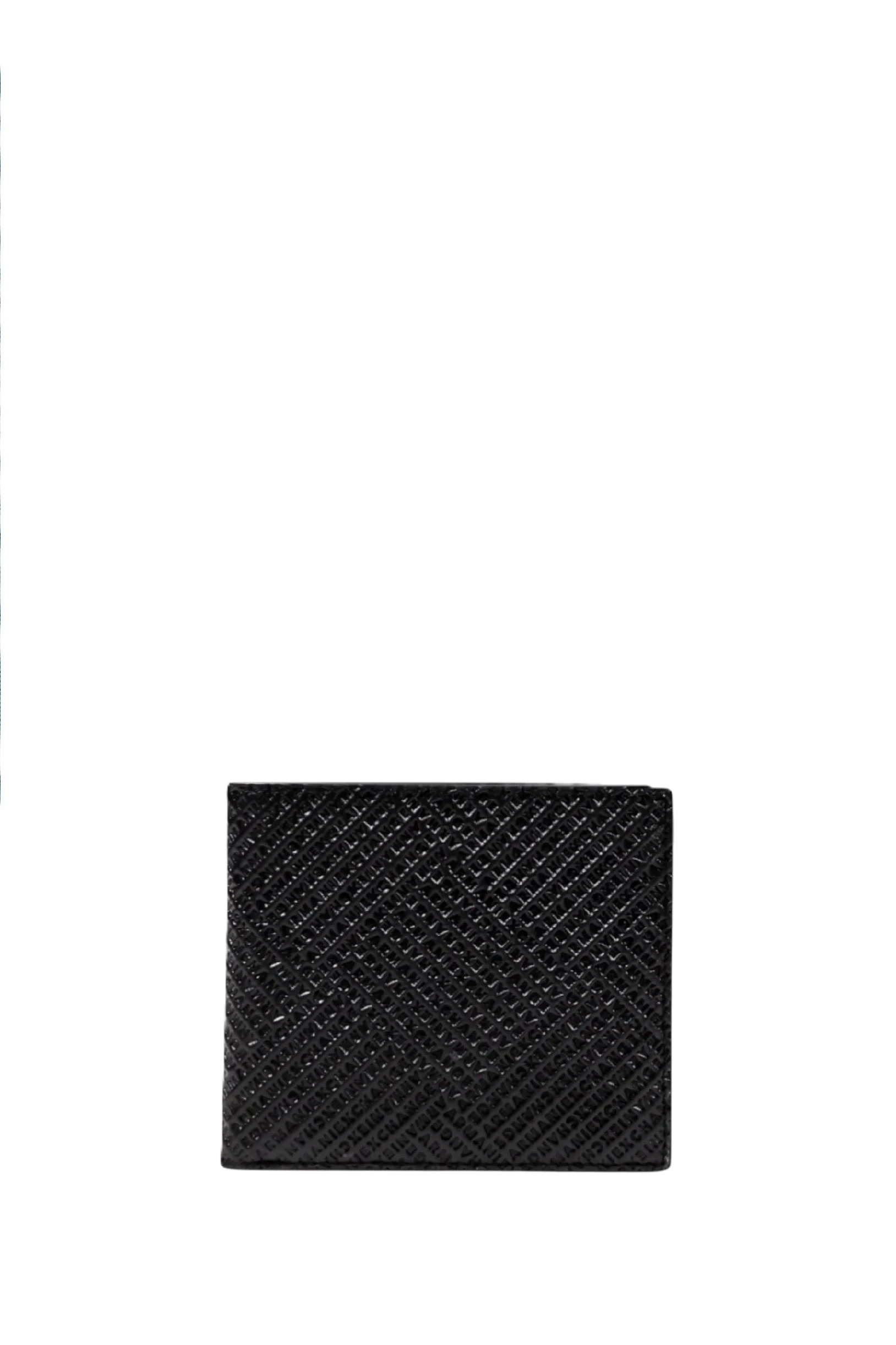 PORTAFOGLIO COMPATTO IN PELLE UOMO NERO