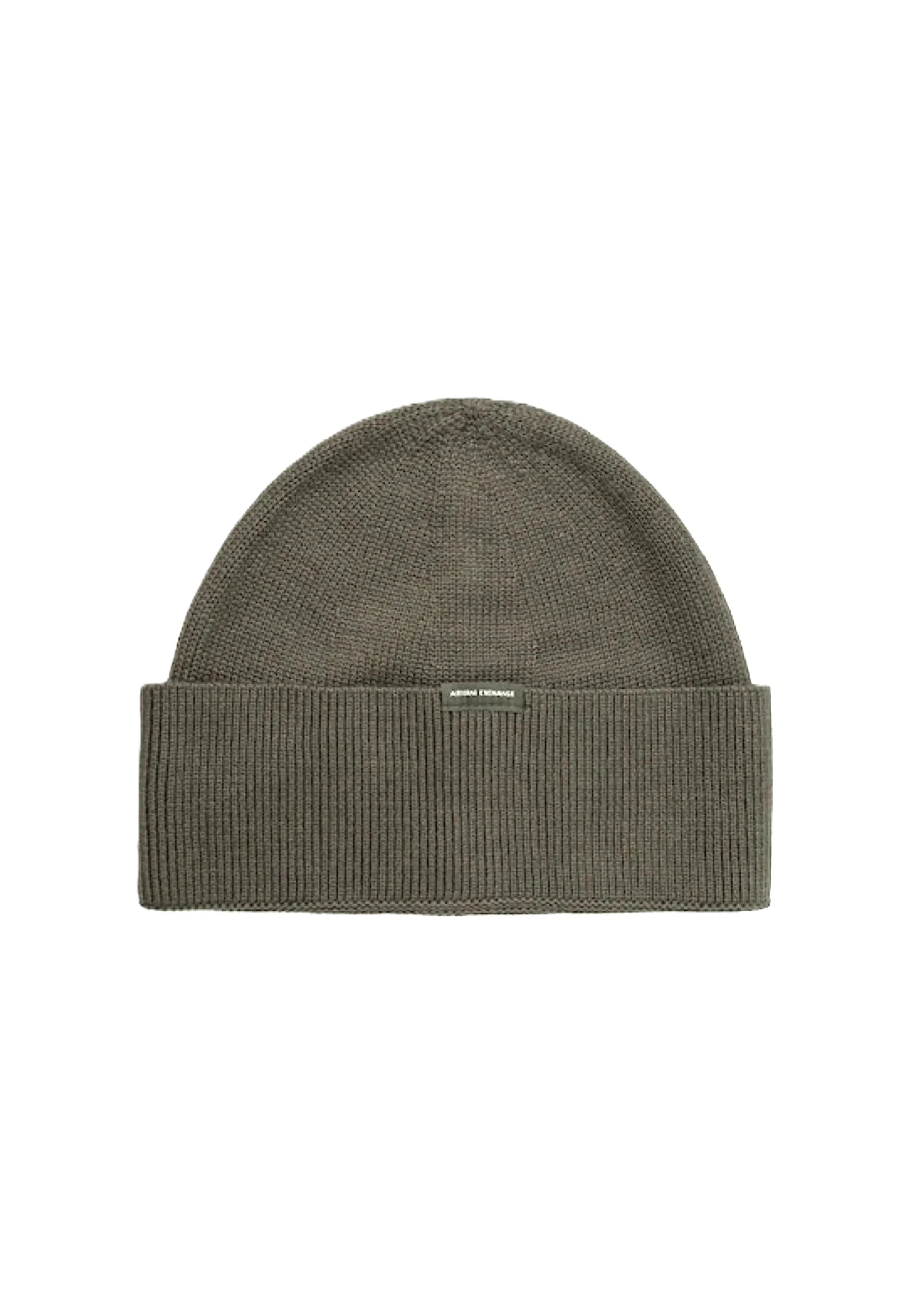 CAPPELLO IN MISTO LANA CON LOGO UOMO VERDE