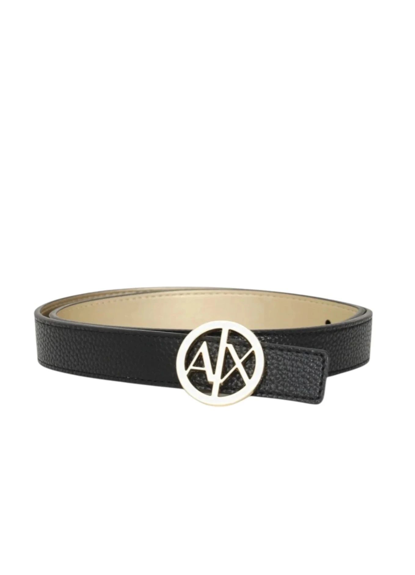 CINTURA IN ECOPELLE REVERSIBILE IN PELLE DONNA NERO