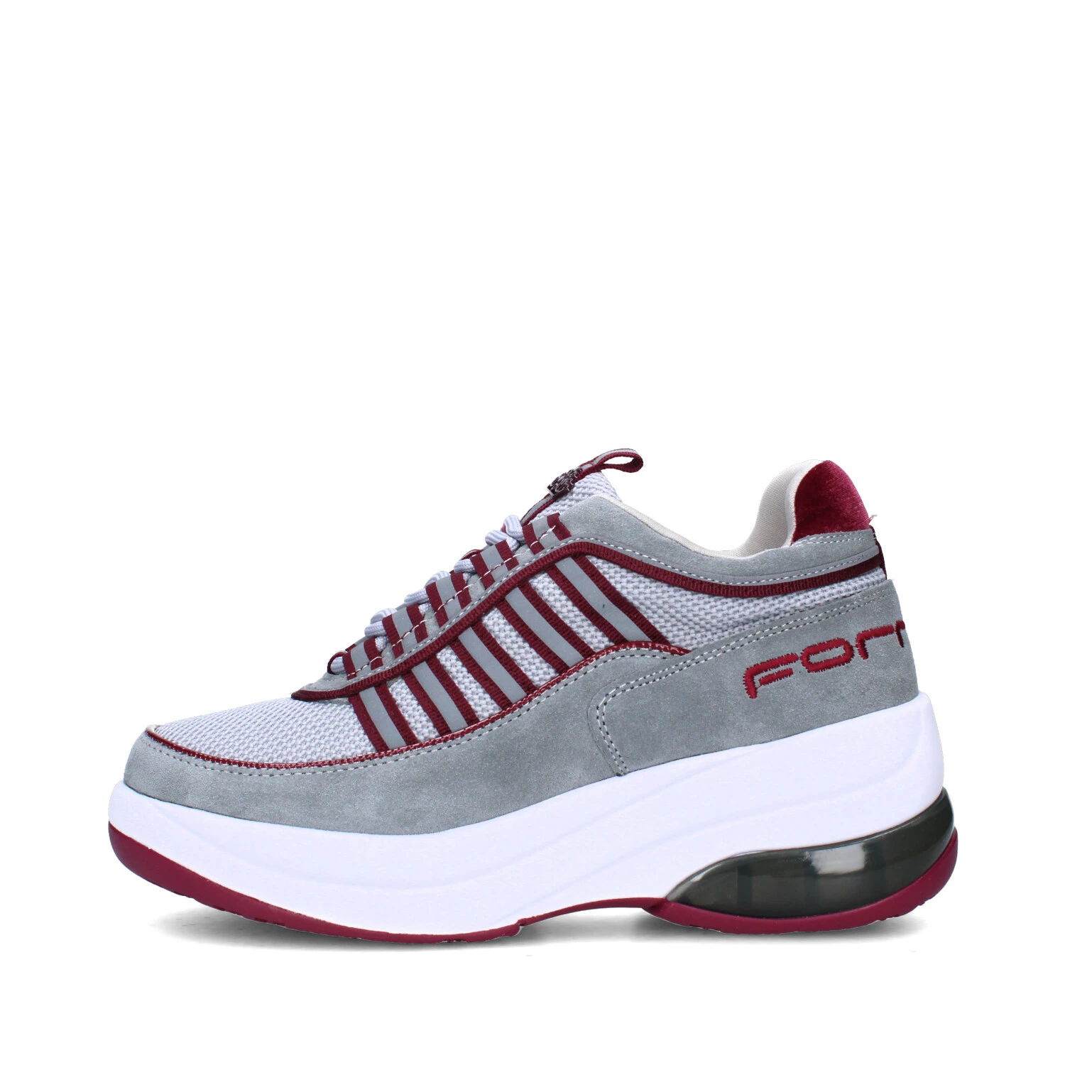 SNEAKERS PLATFORM UP CON LOGO DONNA GRIGIO