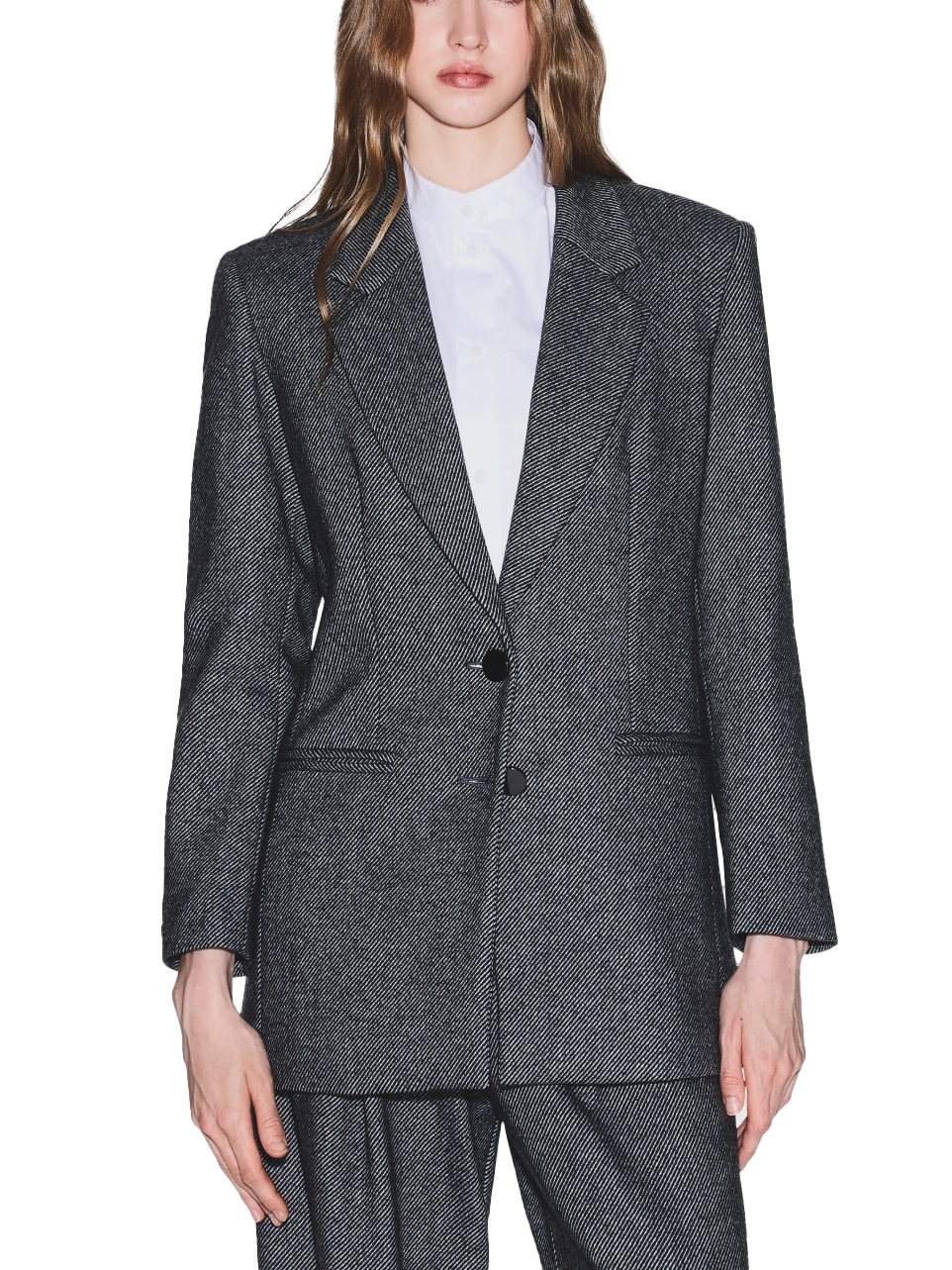 BLAZER CON COLLO A REVERS CLASSICO DONNA GRIGIO