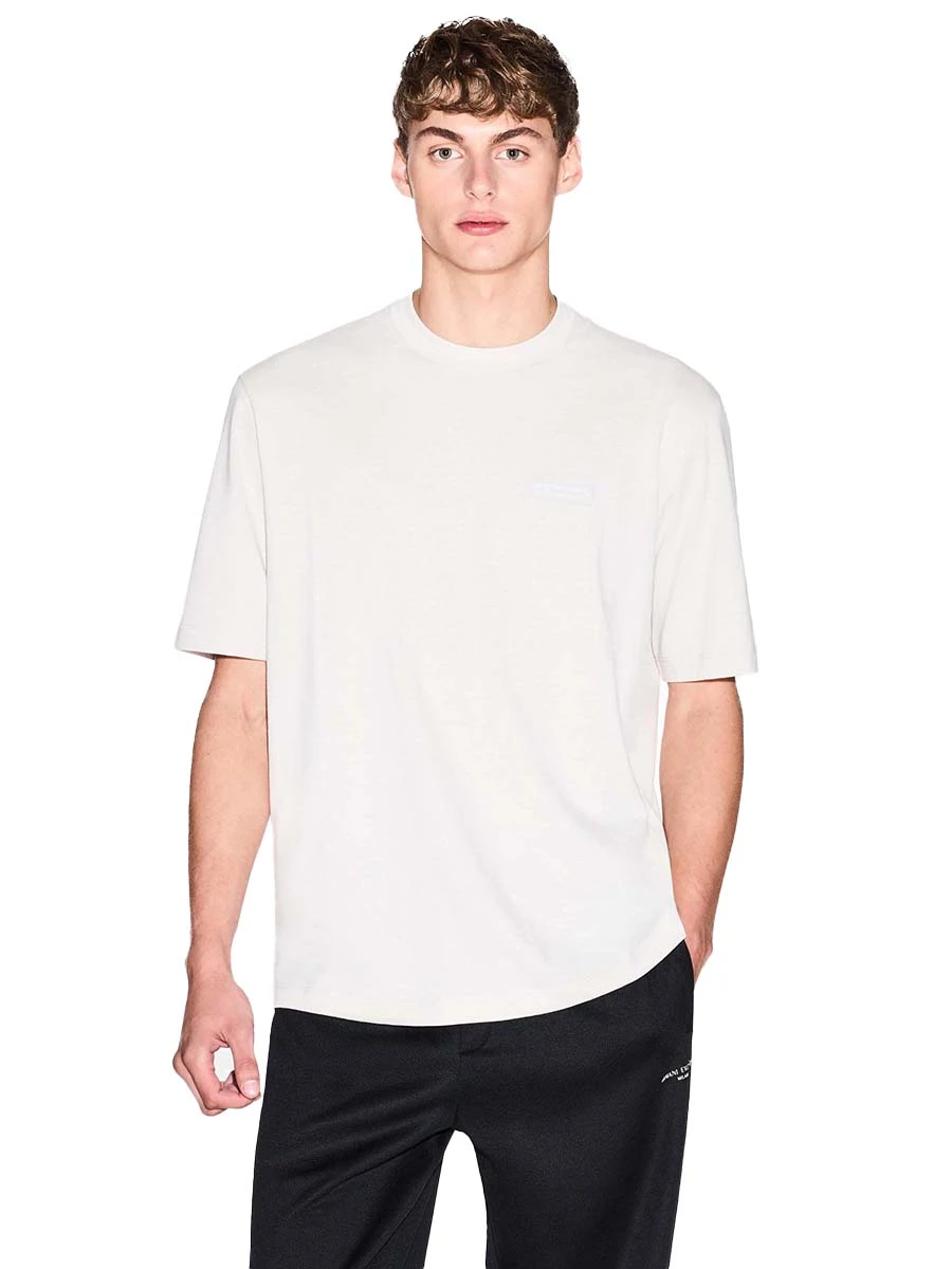 T-SHIRT MANICA CORTA CON DTAMOA GRAFICA SUL RETRO UOMO BIANCO