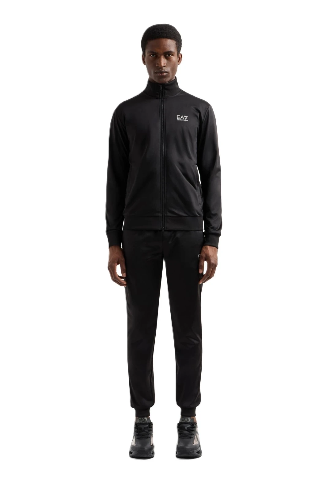 TUTA CON ZIP IN TESSUTO TECNICO UOMO NERO