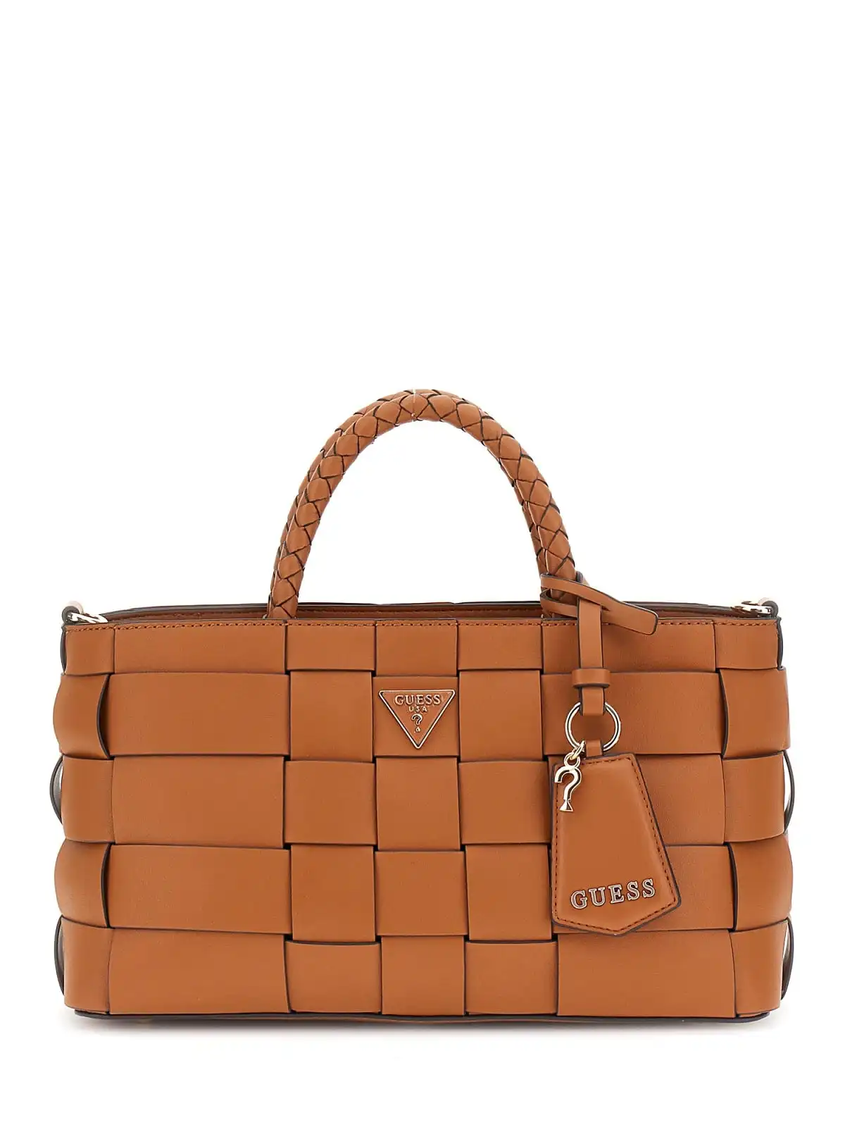 BORSA A MANO  INTRECCIATA DONNA MARRONE