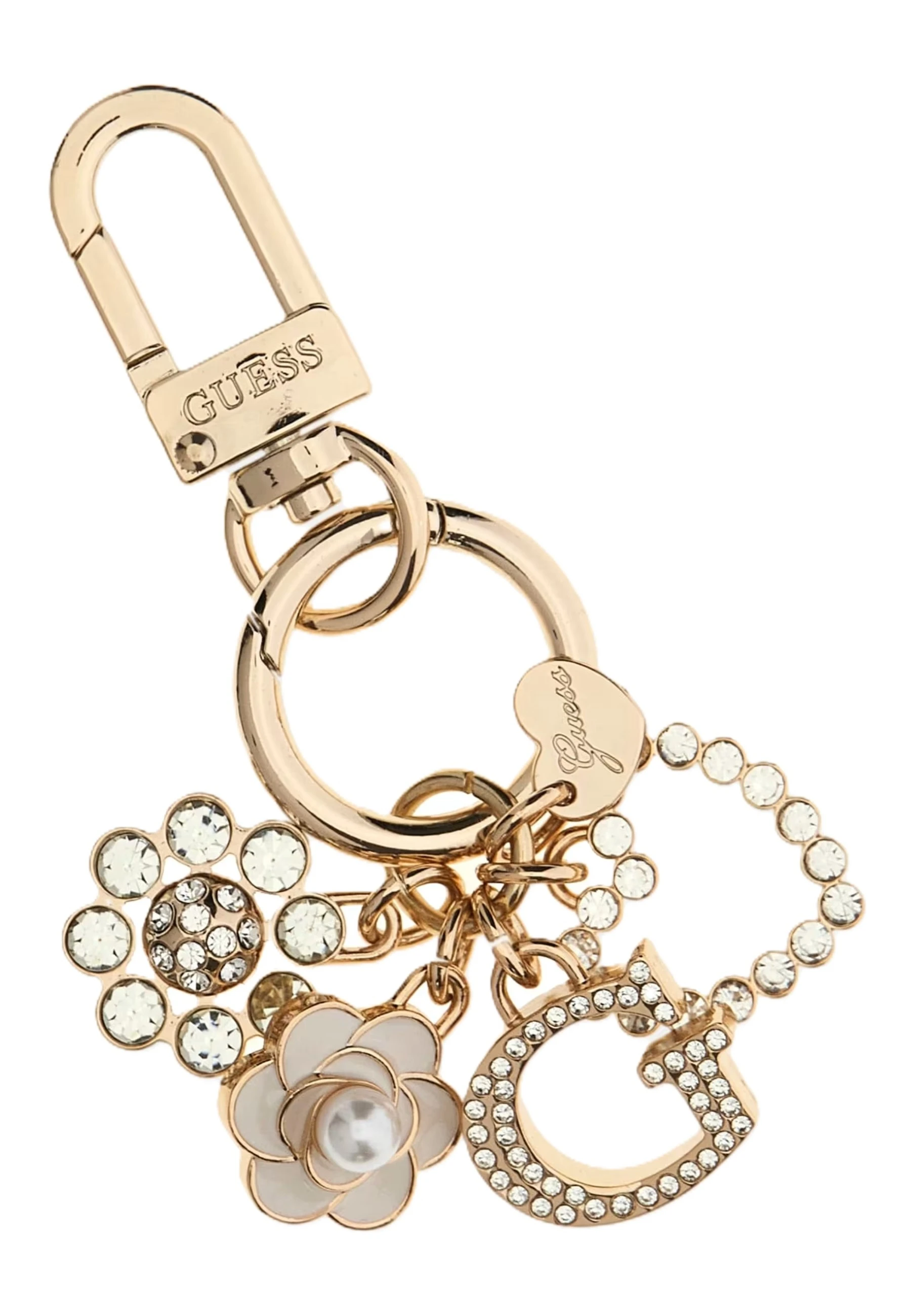 PORTACHIAVI CON CHARM E MOSCHETTONE DONNA ORO