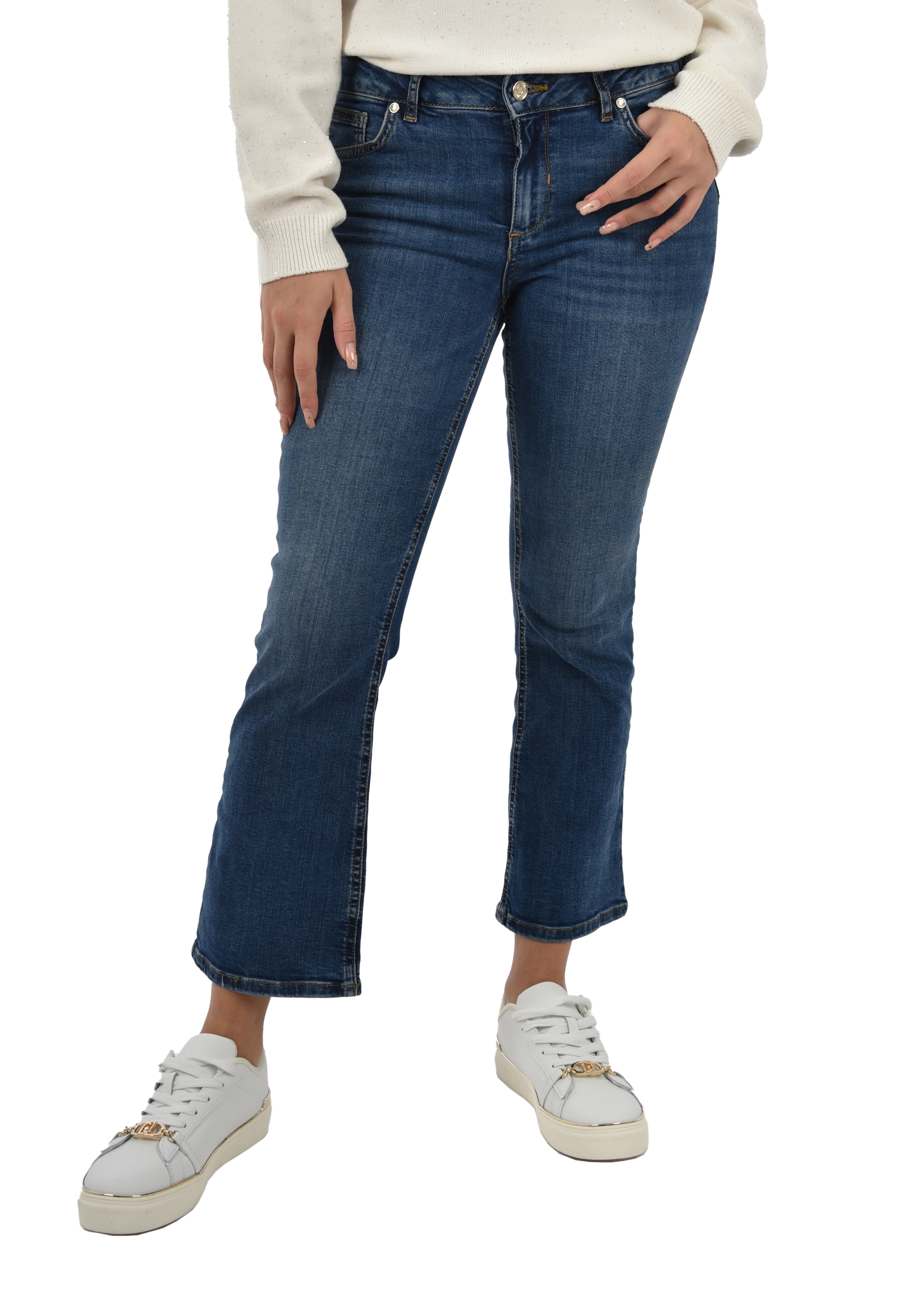 JEANS CROPPED GAMBA FLARE DONNA BLU JEANS