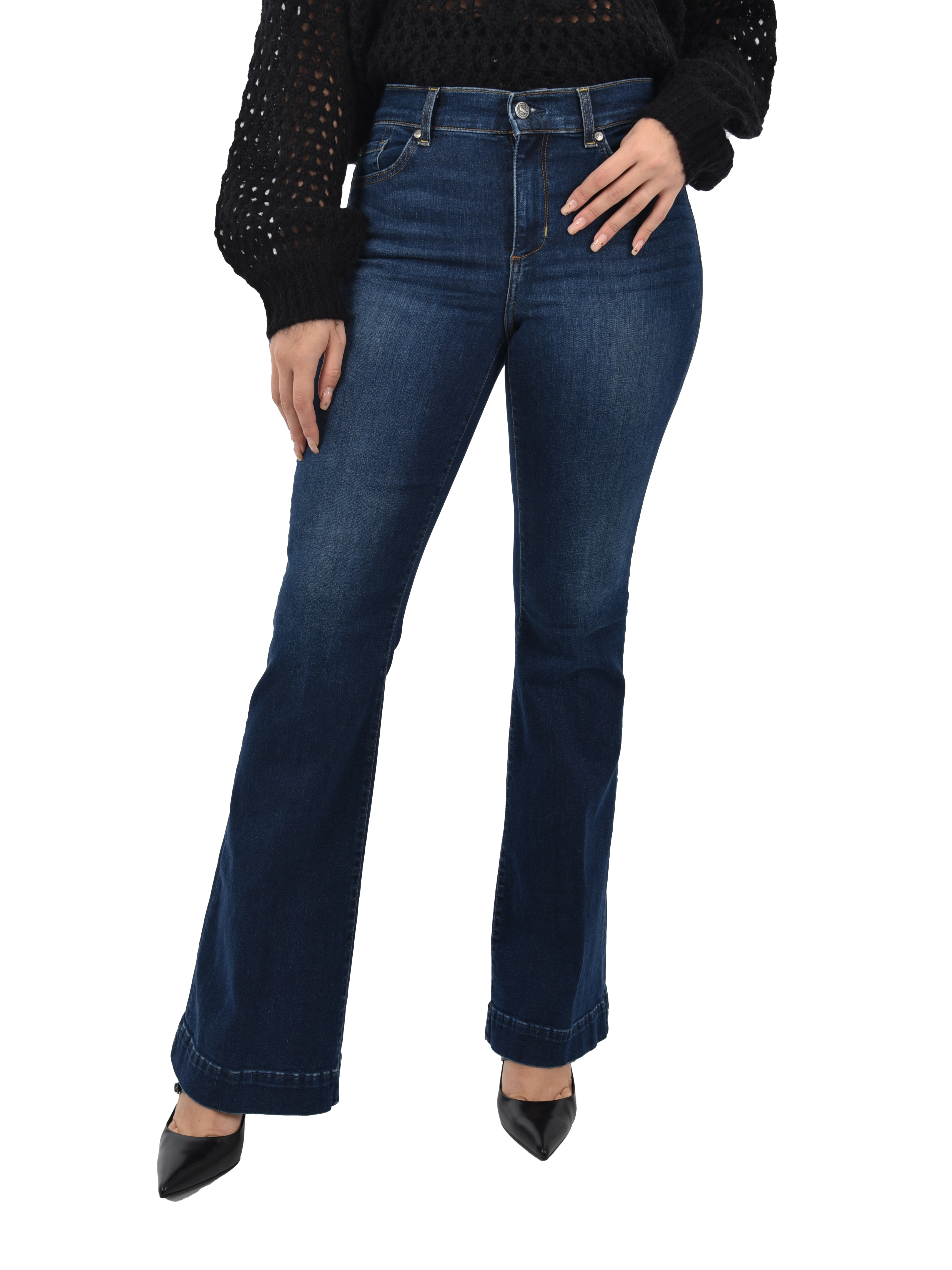 JEANS A ZAMPA MODELLO FLARE DONNA BLU JEANS