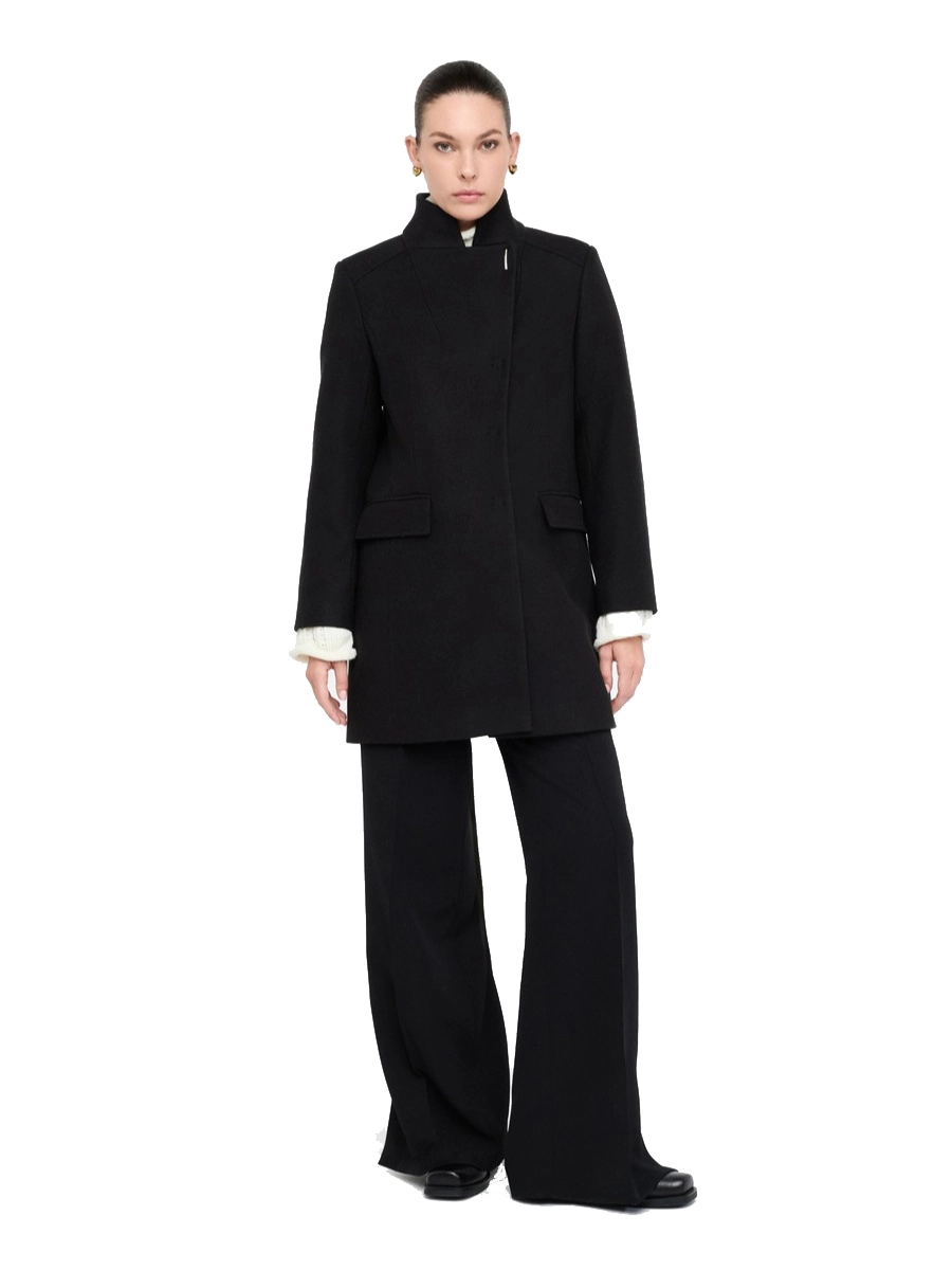 CAPPOTTO CORTO IN MISTO LANA DONNA BEIGE