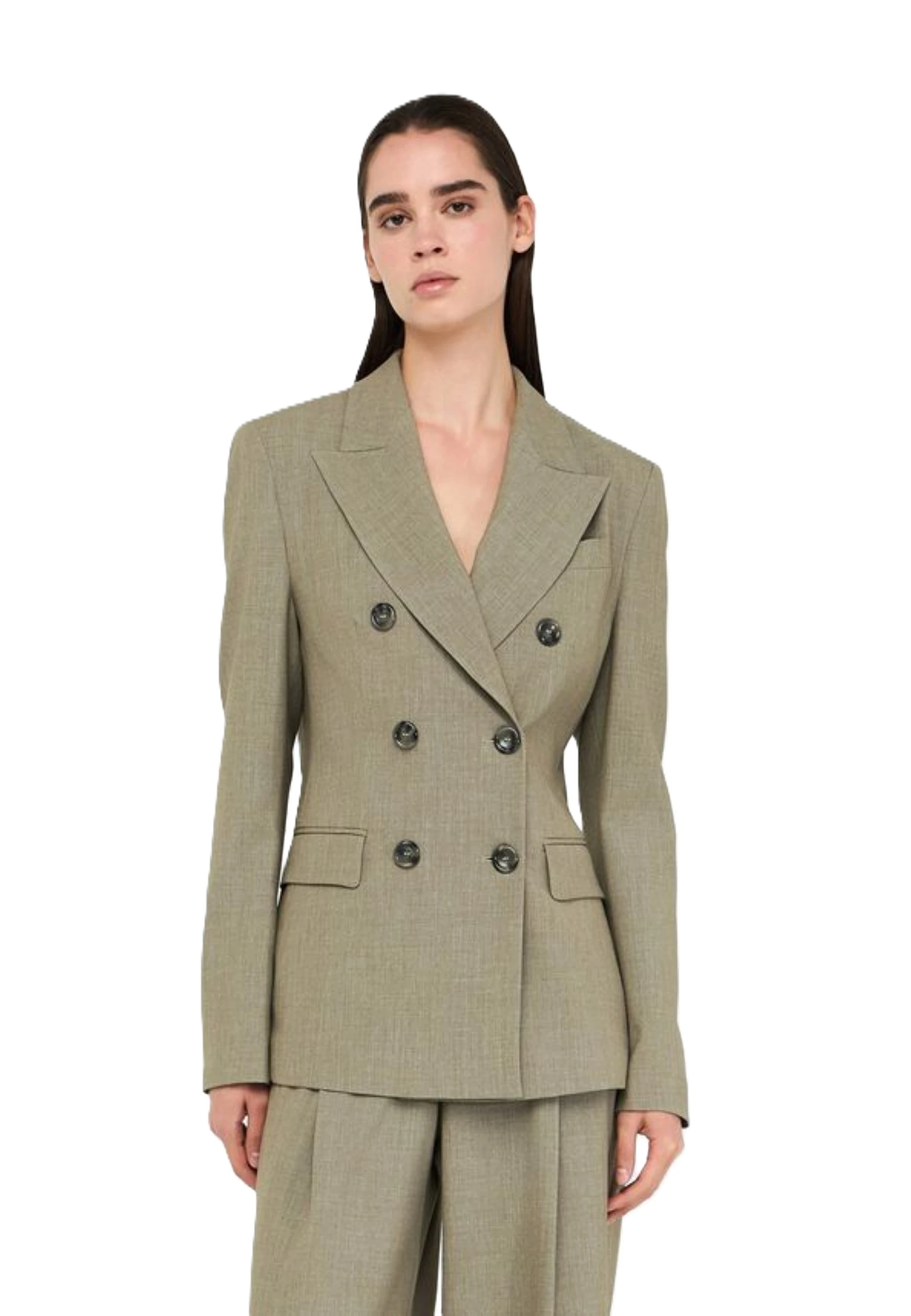 GIACCA BLAZER DOPPIOPETTO CON TASCHINO DONNA VERDE