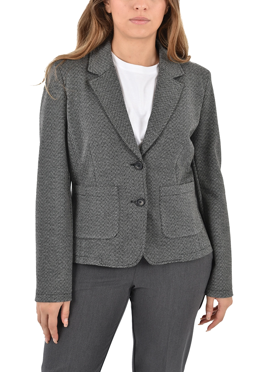 GIACCA CORTA IN JERSEY GESSATA DONNA GRIGIO