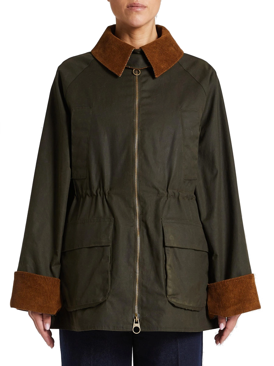 GIACCA CERATA CON GILET RIMOVIBILE DONNA VERDE