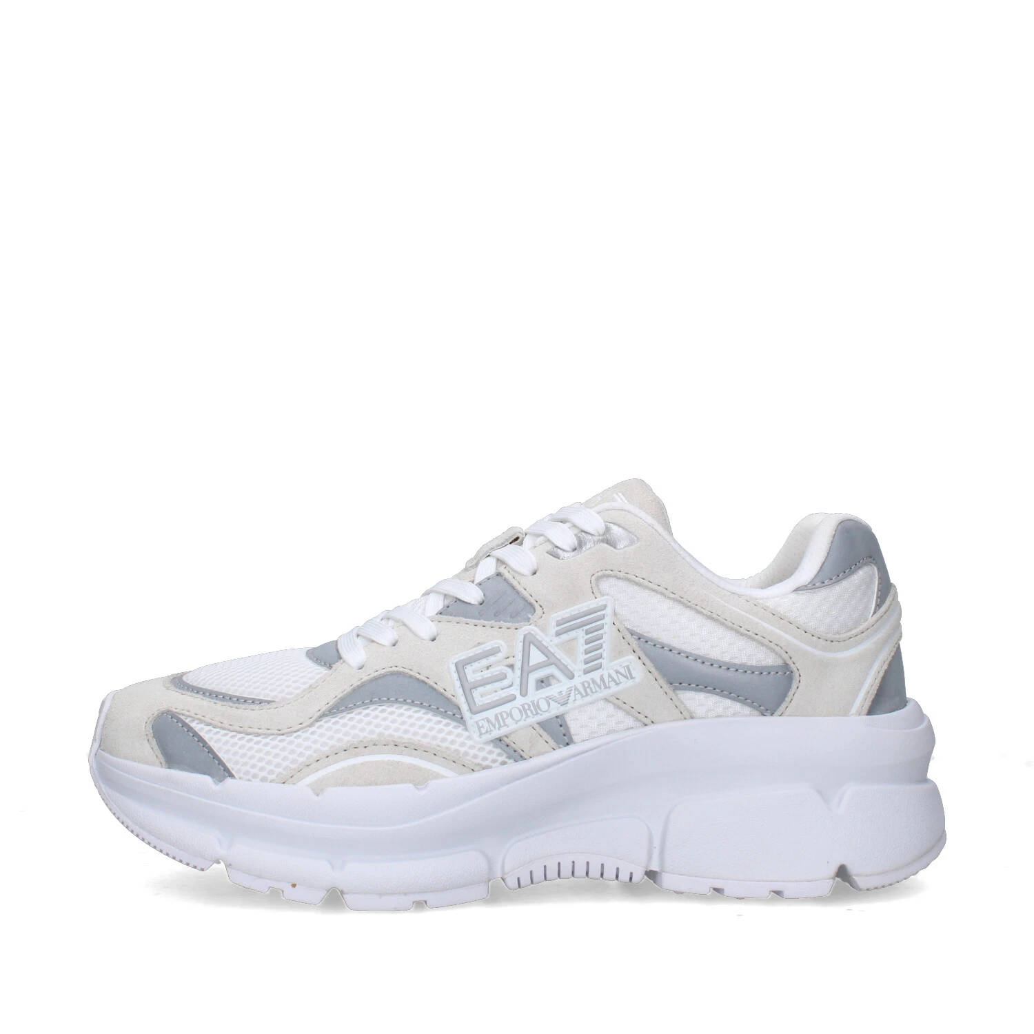 SNEAKERS BASSE MULTICOLORE UOMO BIANCO ARGENTO