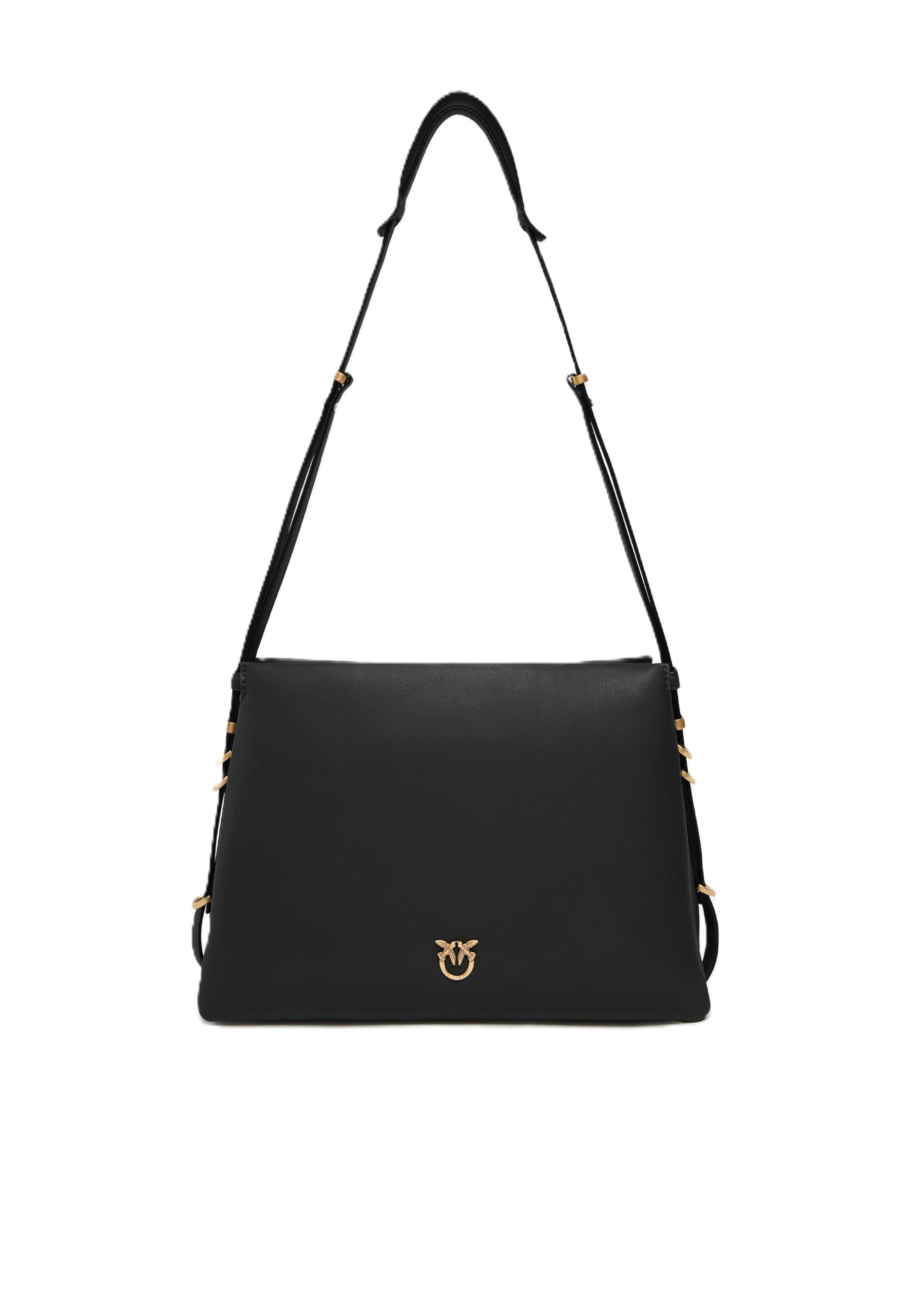 BORSA A SPALLA IN PELLE LISCIA DONNA NERO