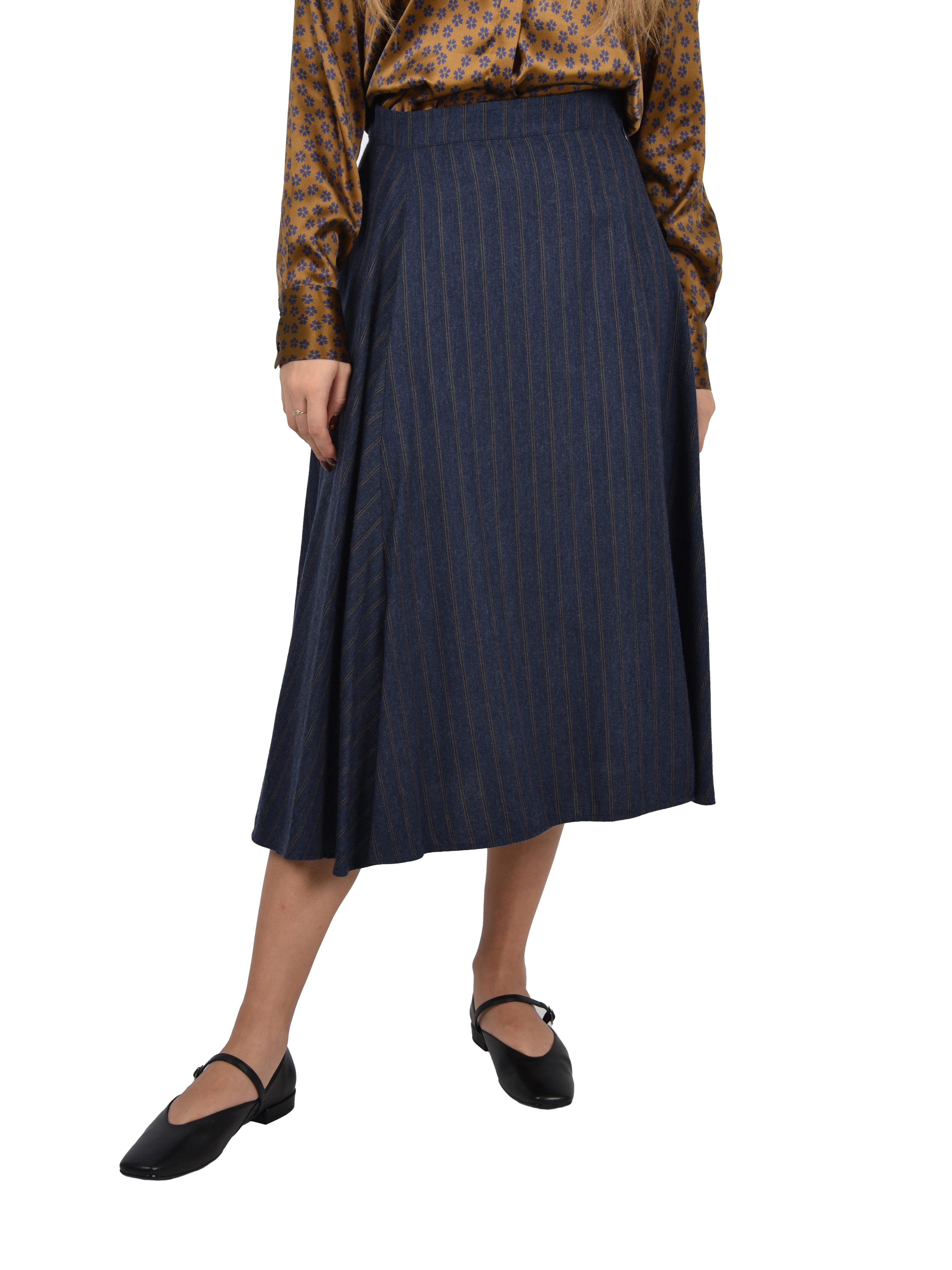 GONNA LUNGA GESSATA DONNA BLU