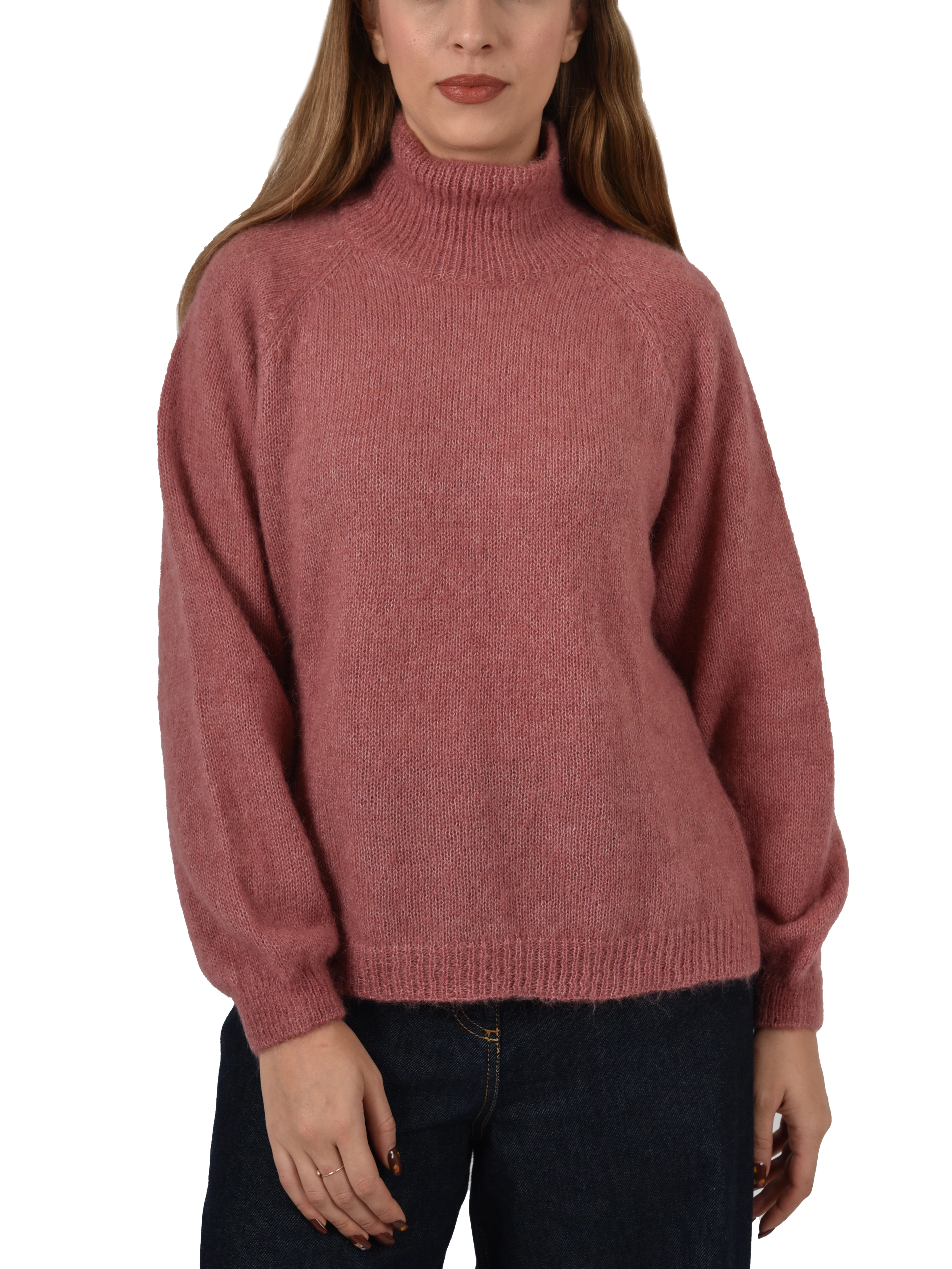 MAGLIA DOLCEVITA IN MISTO ALPACA DONNA ROSSO