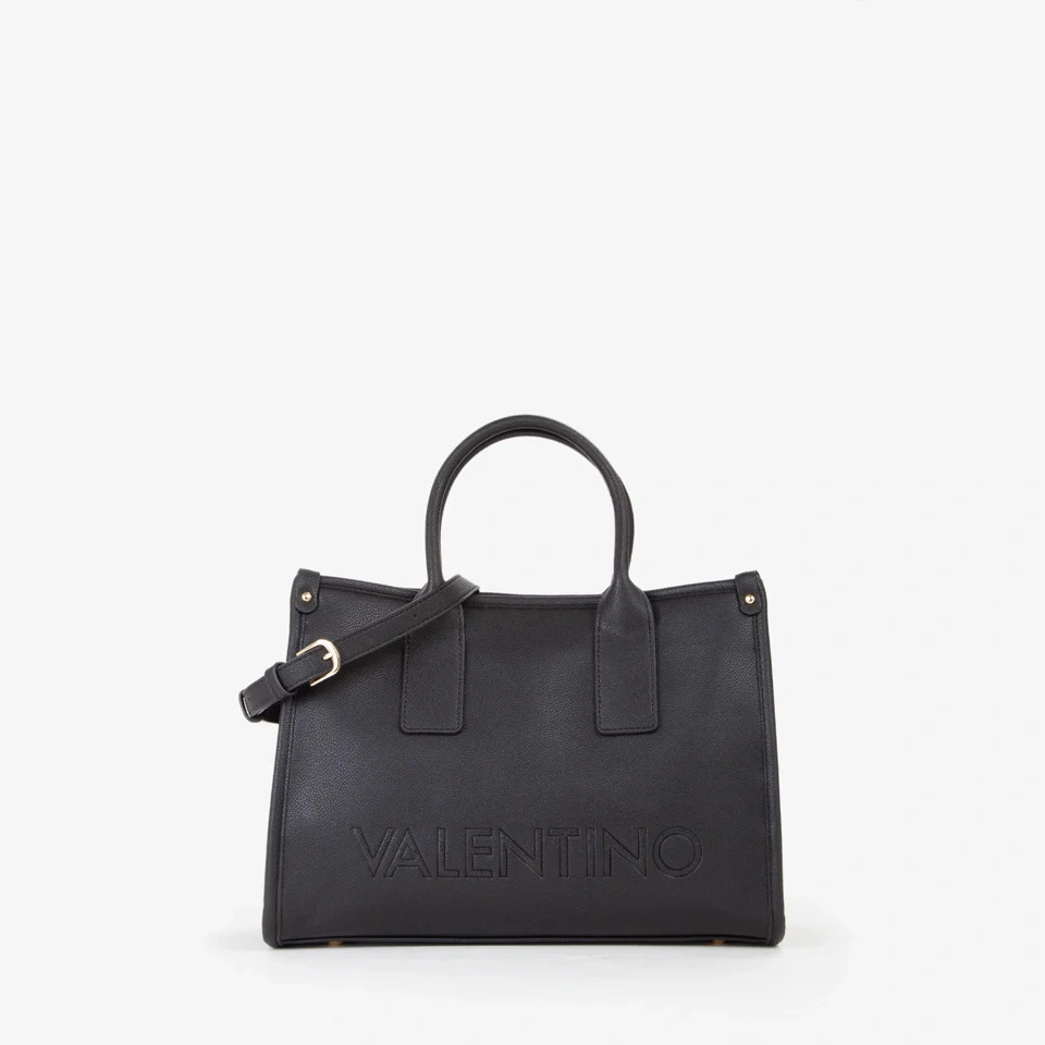 VALENTINO Borsa A Tracolla Fae Re Satchel – Nera, Tracolla Regolabile, Eco-pelle - copertina