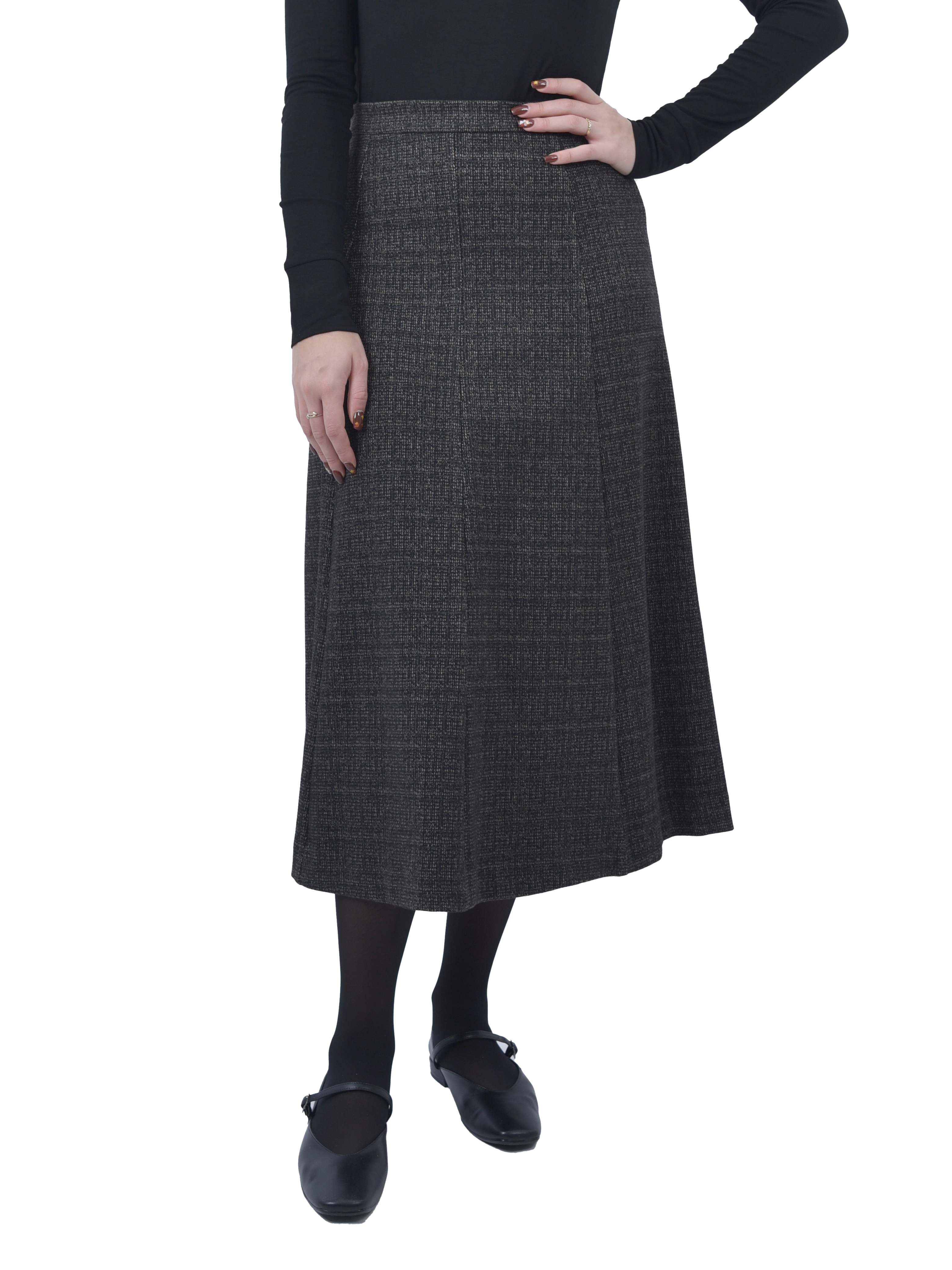 GONNA LUNGA FANTASIA TARTAN DONNA ANTRACITE