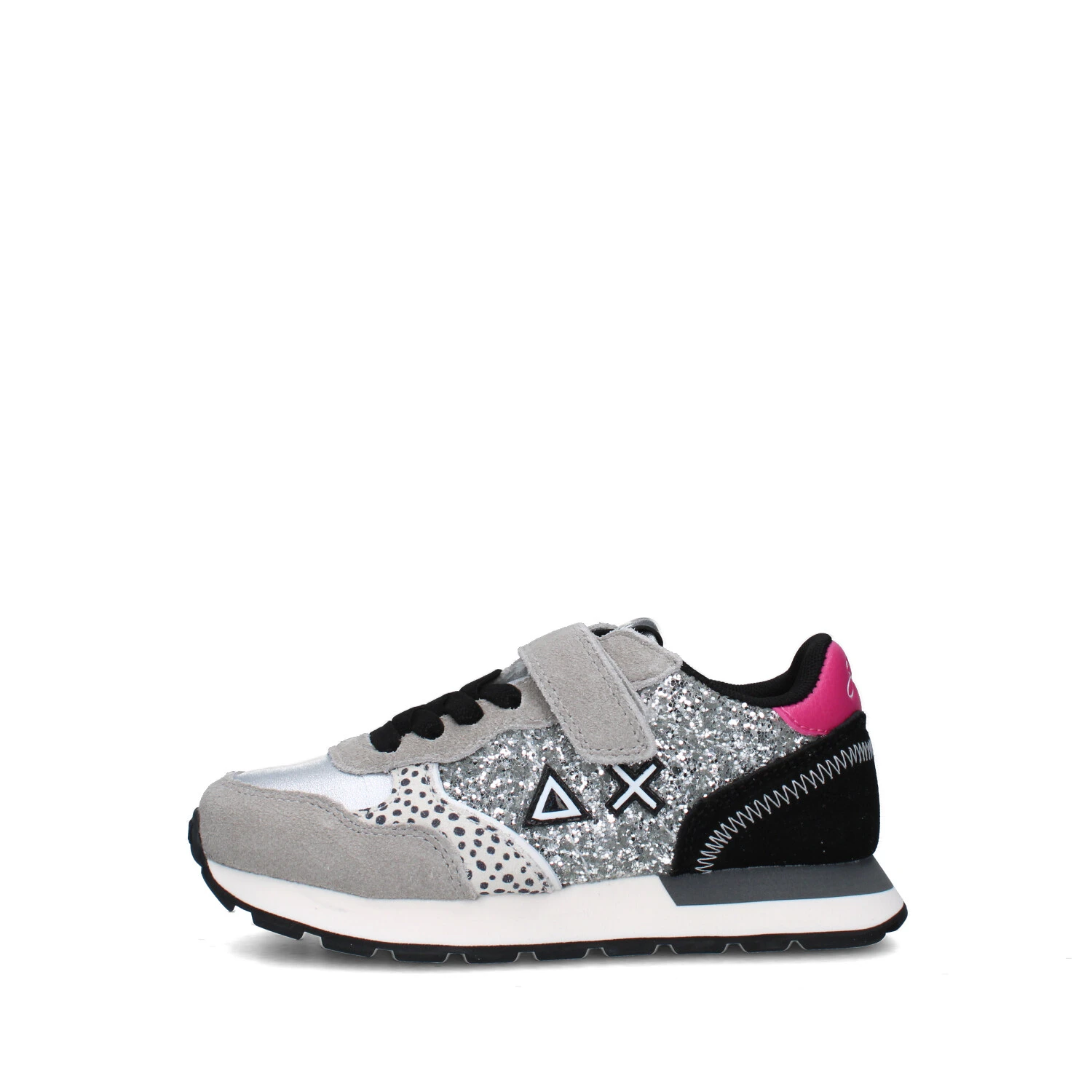 SNEAKERS BASSE ALLY GLITTER  Z45412K BAMBINA ARGENTO