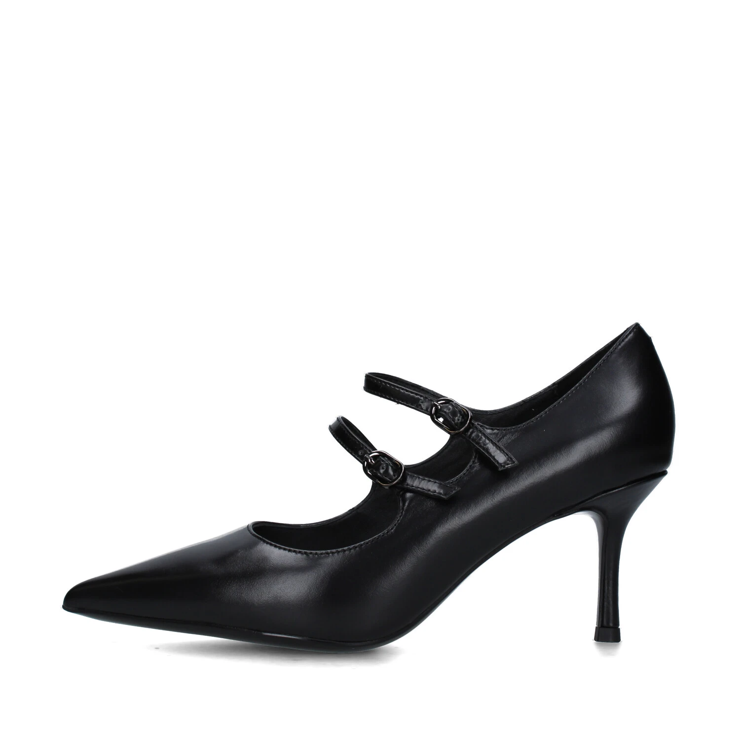 Escarpins Nero Giardini - Modèle A25f - Talon Haut - Cuir Noir - Pointures 34 à 41 EU