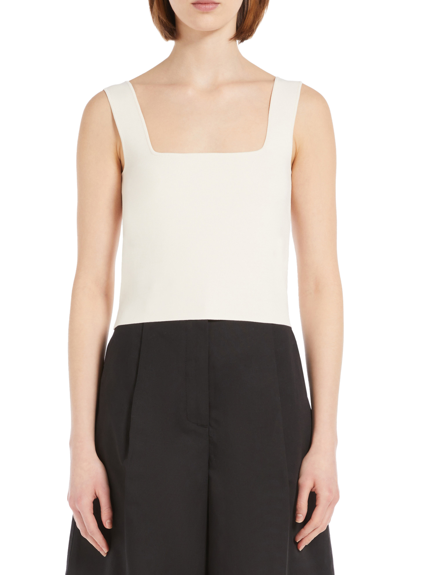 TOP CROP IN VISCOSA DONNA BURRO