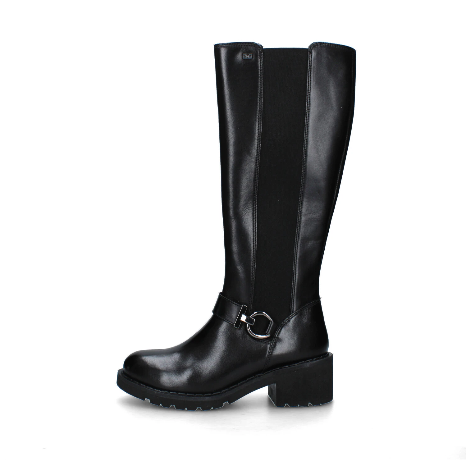 STIVALI ALTI WESTERN LOLA IN PELLE DI VITELLO CON PUNTA IN
