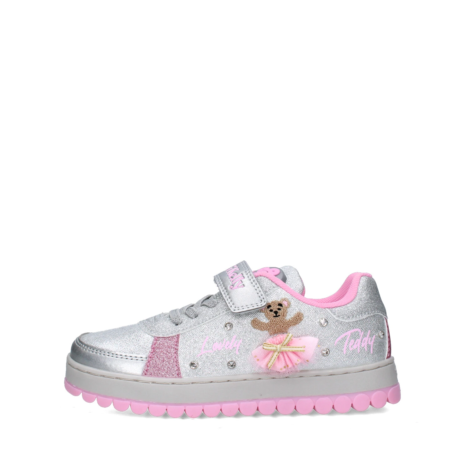 SNEAKERS BASSE MILLE STELLE BAMBINA ARGENTO