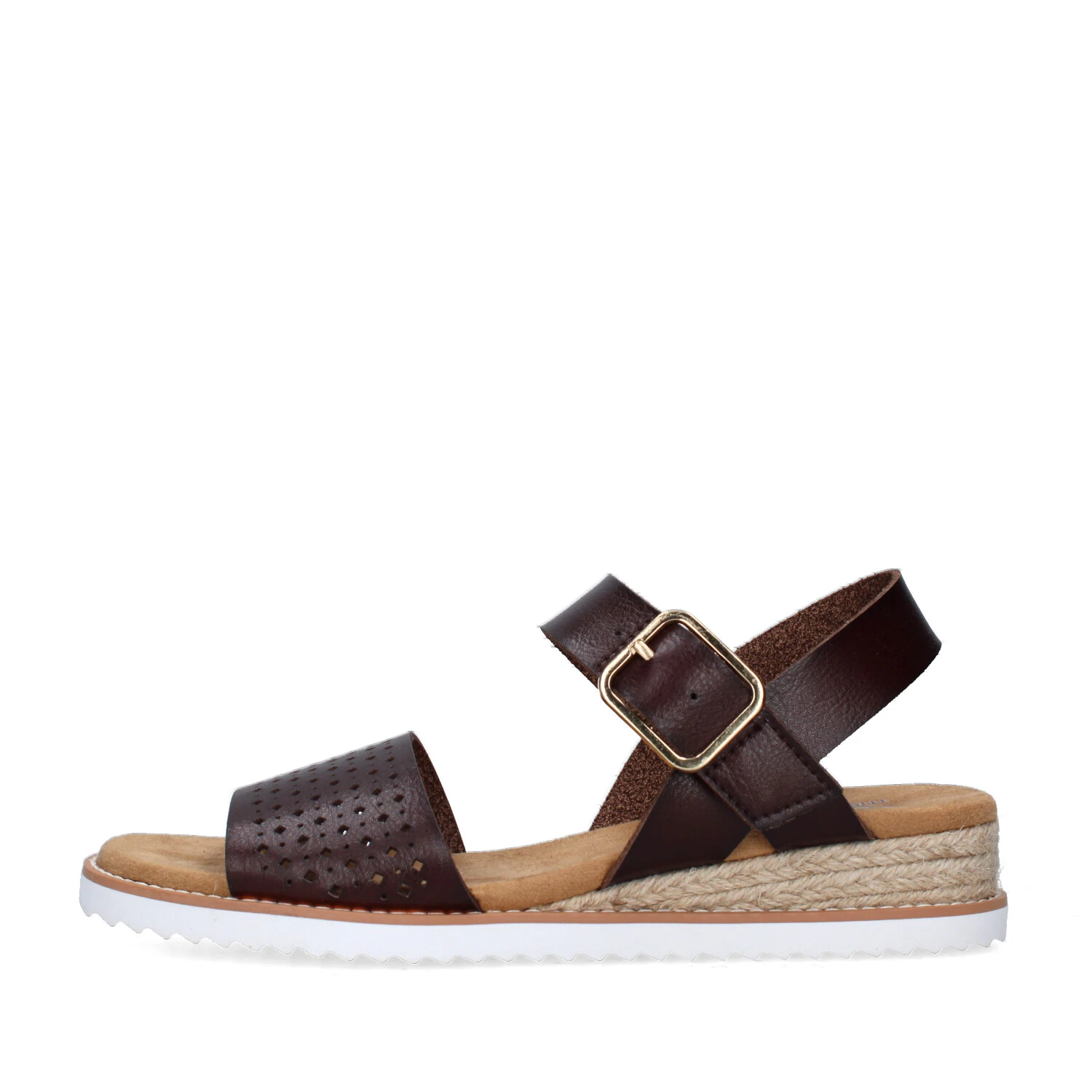 SANDALI CON ZEPPA 114143 DONNA MARRONE