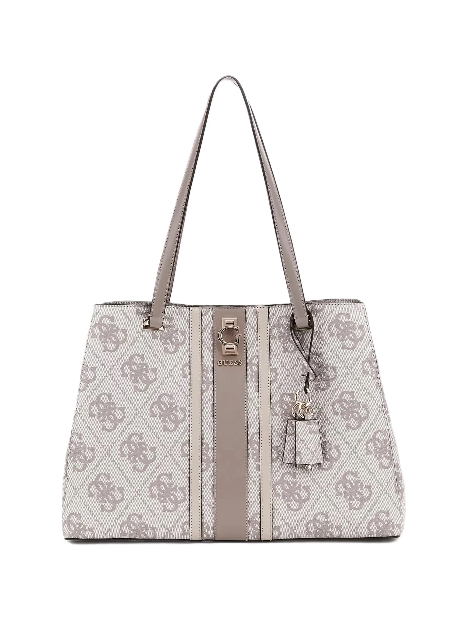 BORSA A SPALLA CON STAMPA MONOGRAM DONNA TORTORA