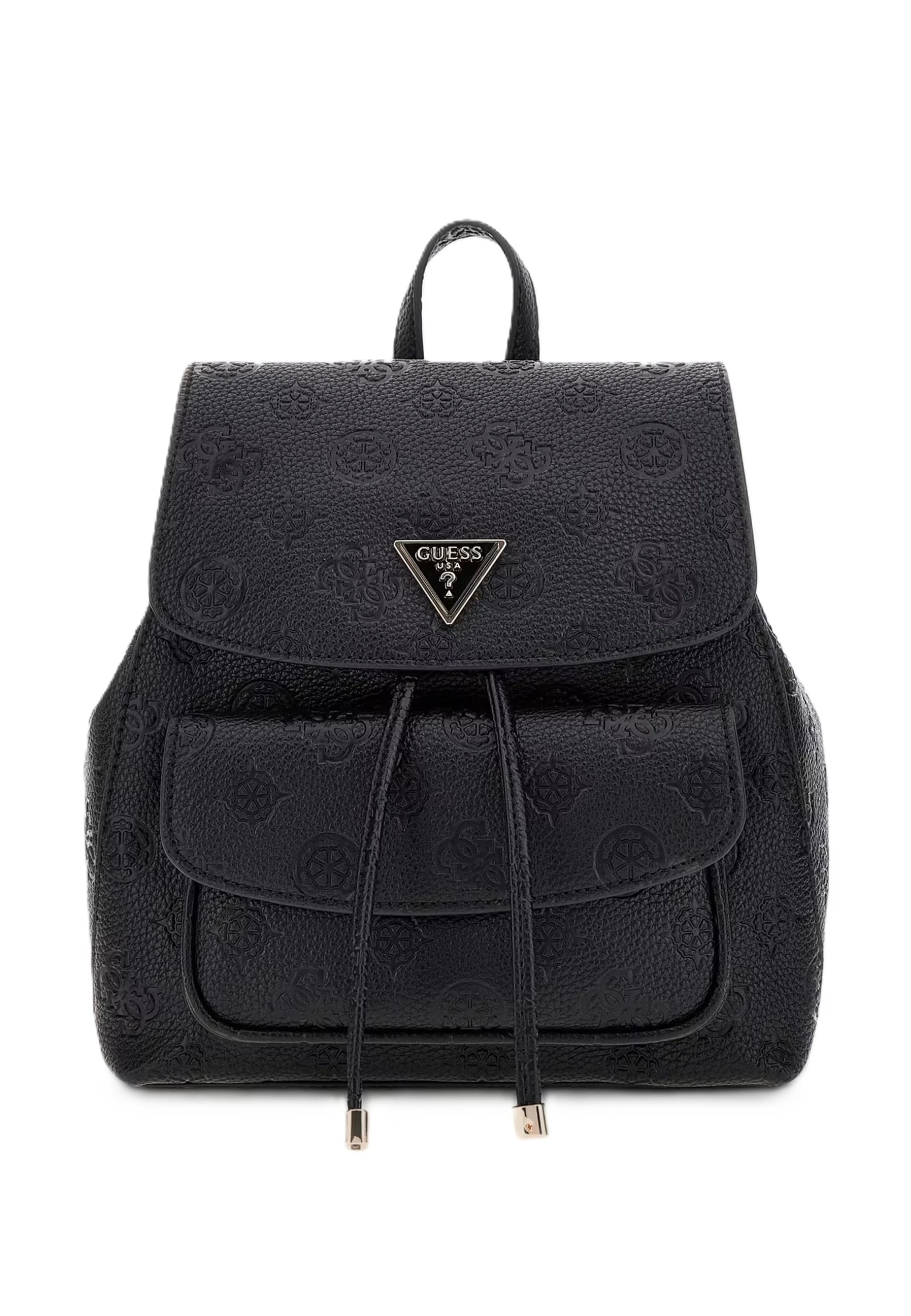ZAINO IN SIMIPELLE CON TEXTURE LOGATA DONNA NERO