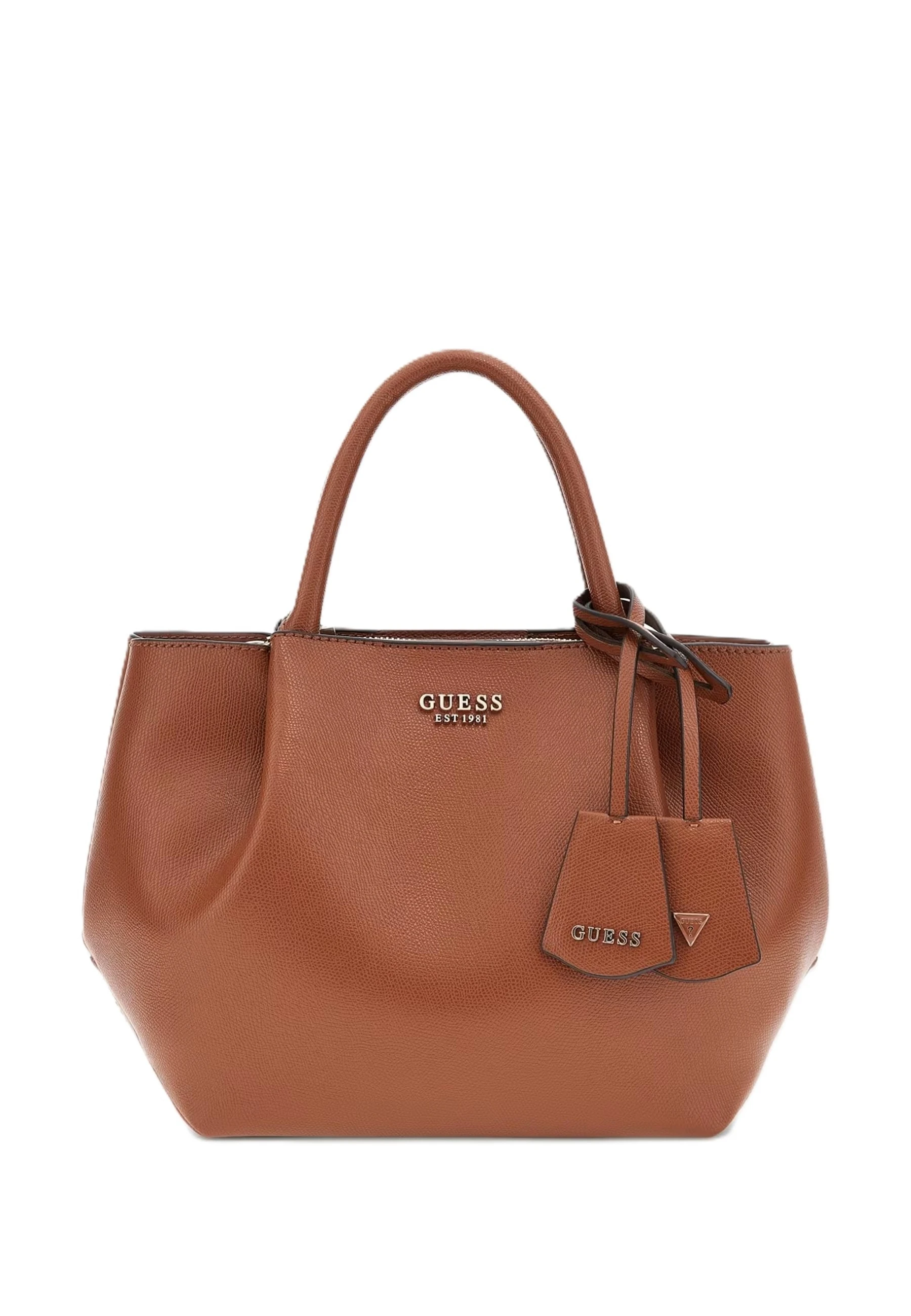 BORSA A MANO GRANDE IN SIMIPELLE CON DOPPIO CHARM DONNA MARRONE
