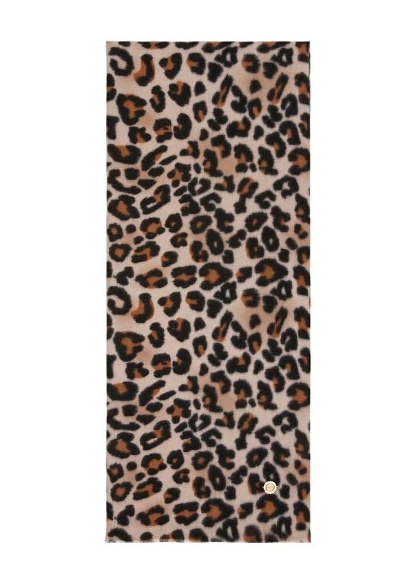 STOLA CON STAMPA ANIMALIER DONNA NERO