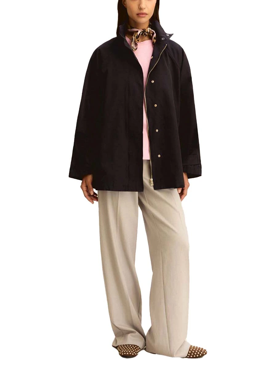 GIACCA IMPERMEABILE  COLLO RIALZATO DONNA BLU