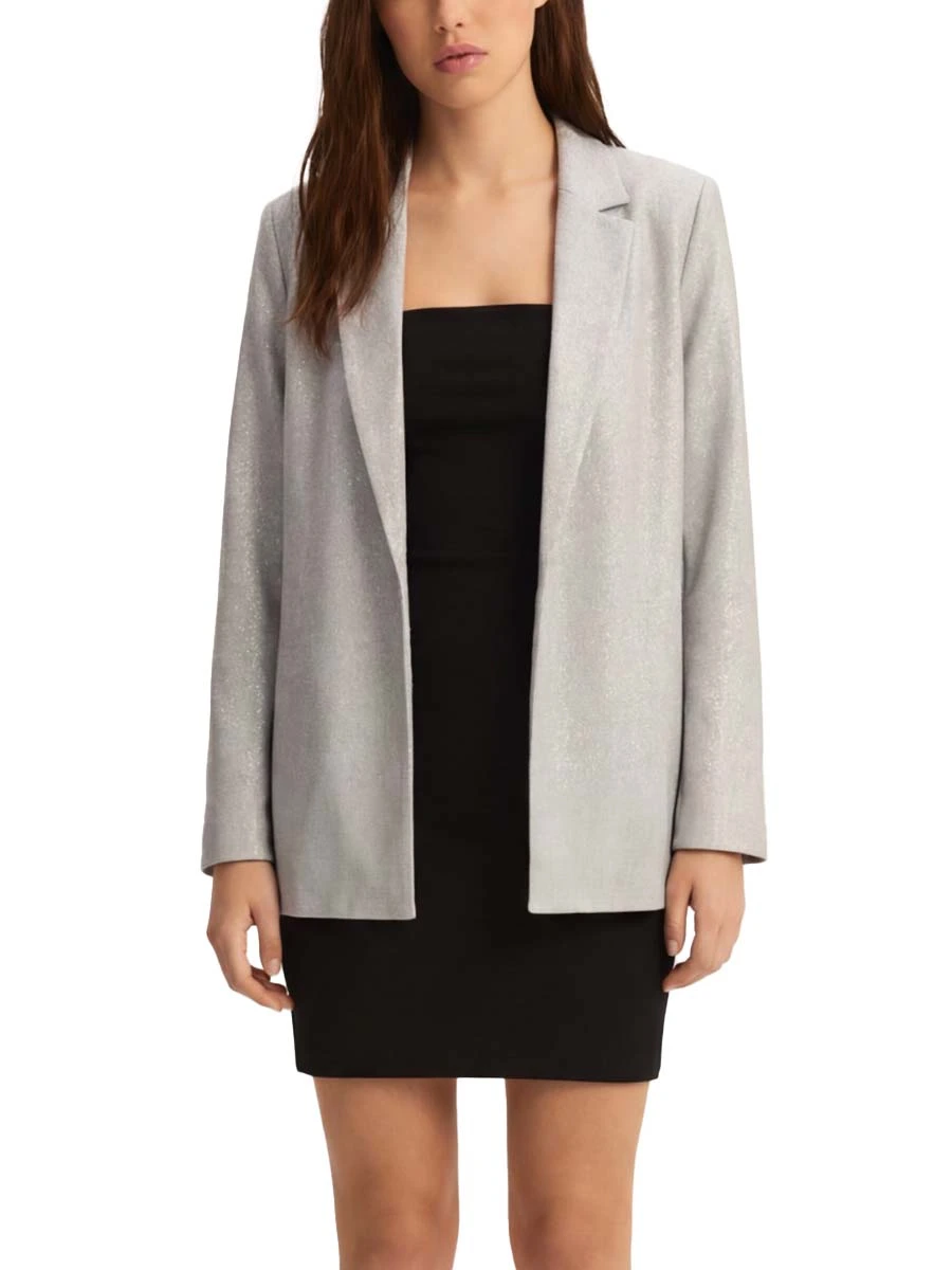 GIACCA CORTA FIT REGOLARE E POLSO CON SPACCO DONNA GRIGIO