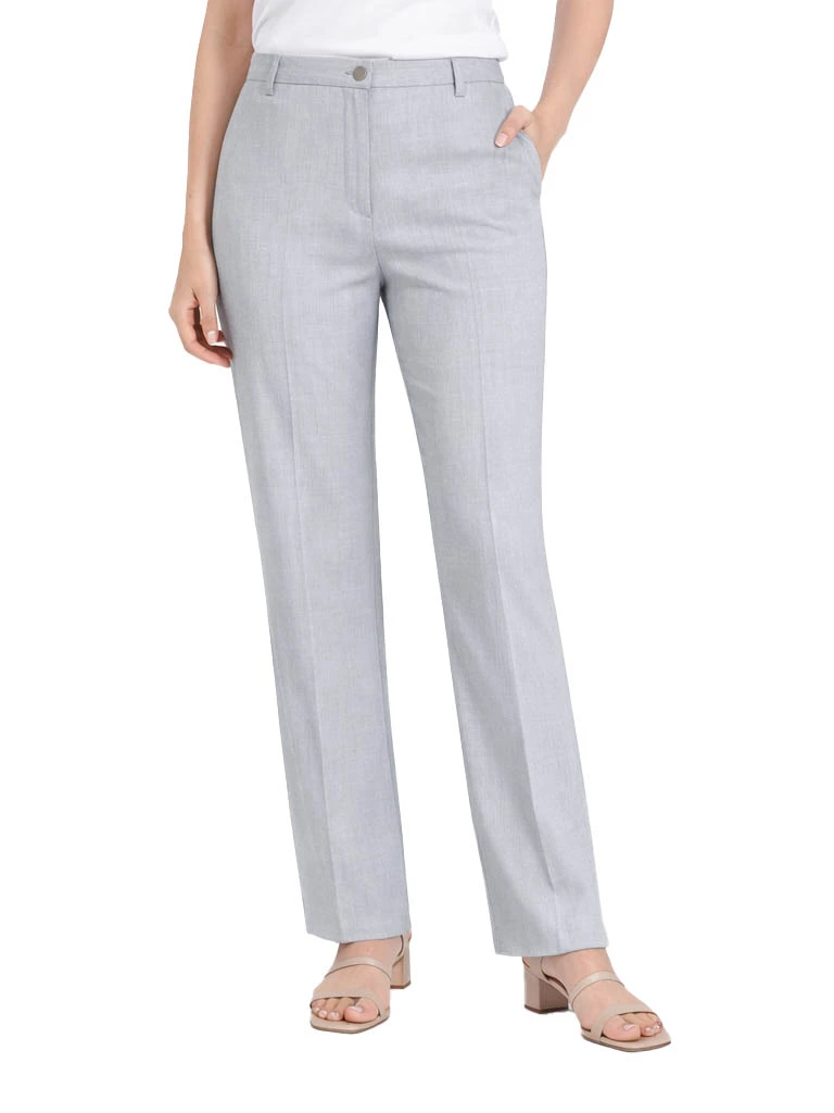 PANTALONI PALAZZO CON FILO DI LAMÉ CON PINCE POSTERIORI DONNA GRIGIO