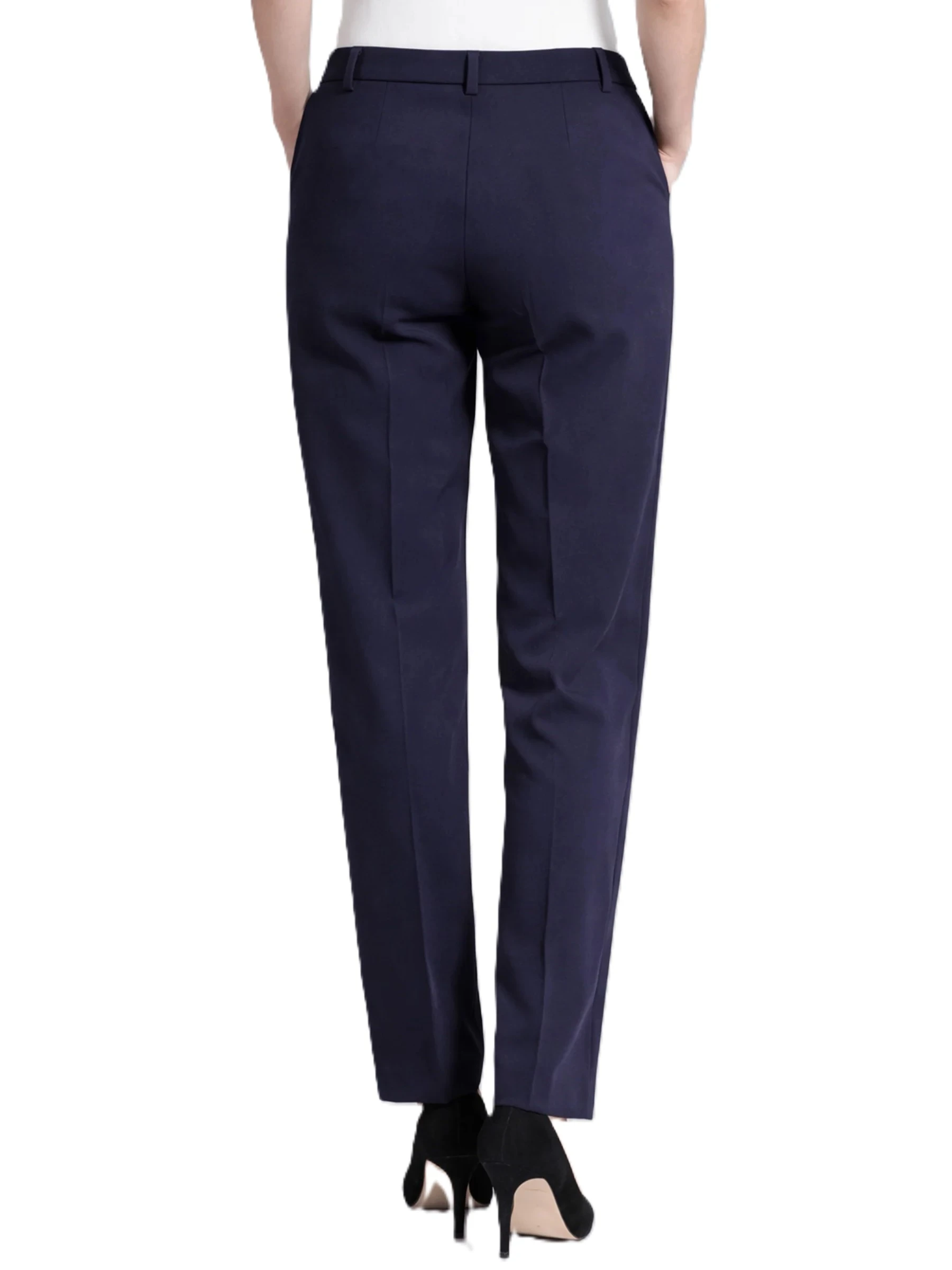 PANTALONI  CHINO IN TWILL LEGGERO ELASTICIZZATO DONNA BLU