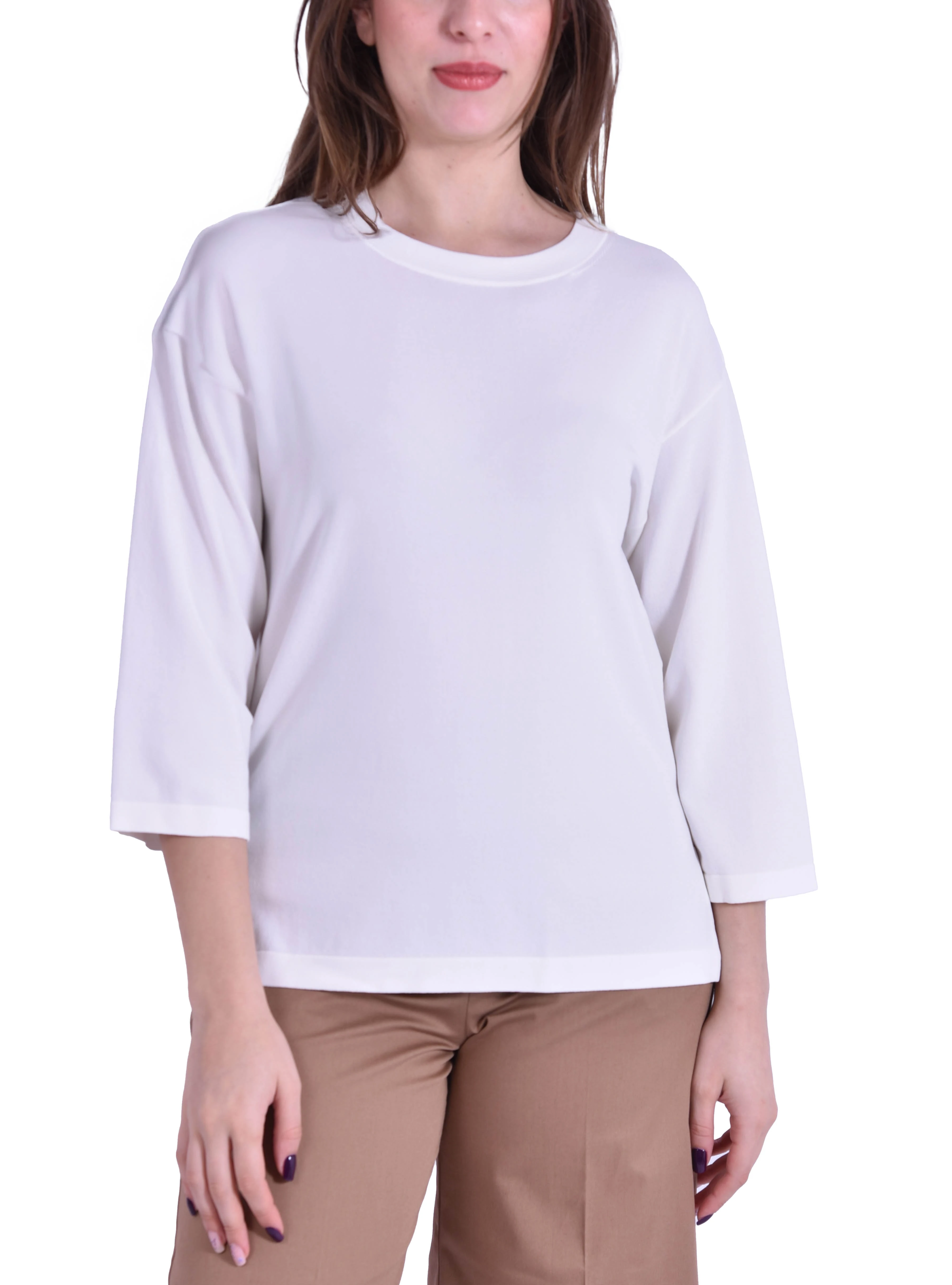 BLUSA IN VISCOSA CONFORTEVOLE DONNA BIANCO