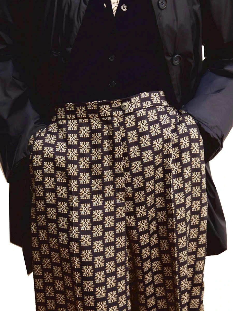 PANTALONI PALAZZO CON FANSTASIE VARIE DONNA BLU