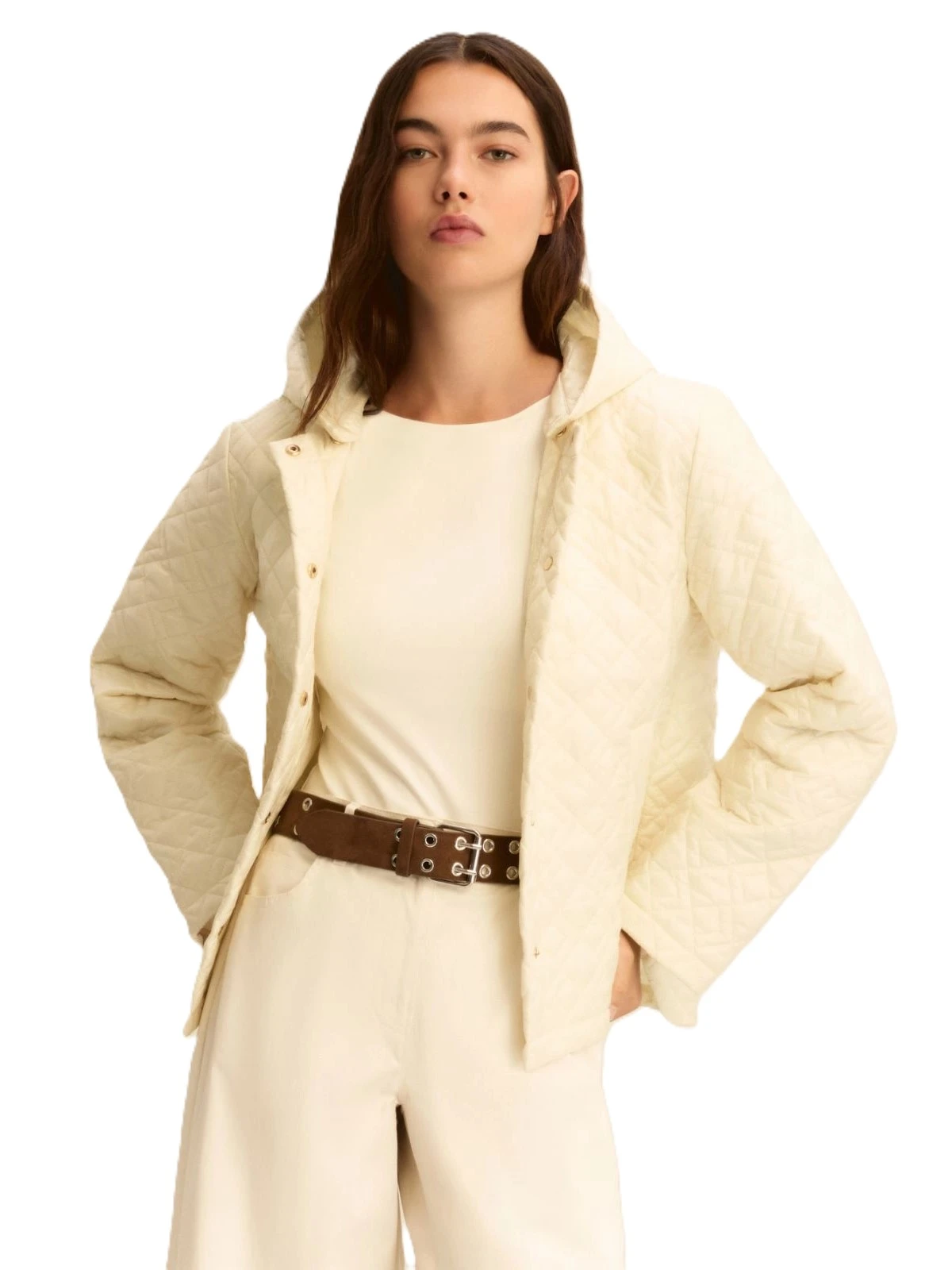 PIUMINO ANTIGOCCIA CORTO TRAPUNTATO DONNA BIANCO