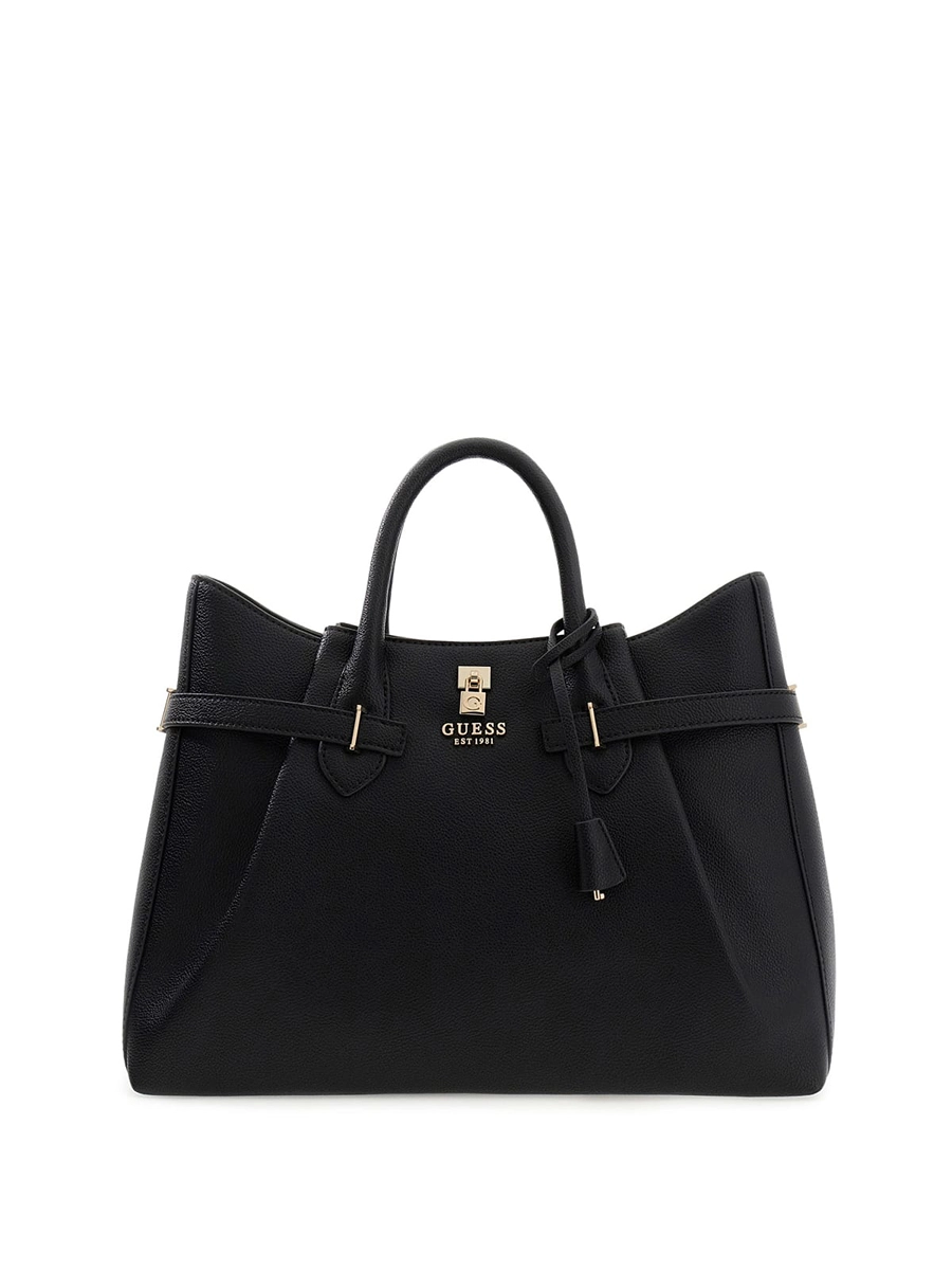Borsa a tracolla con charm Oval T Donna, Beige | Milano