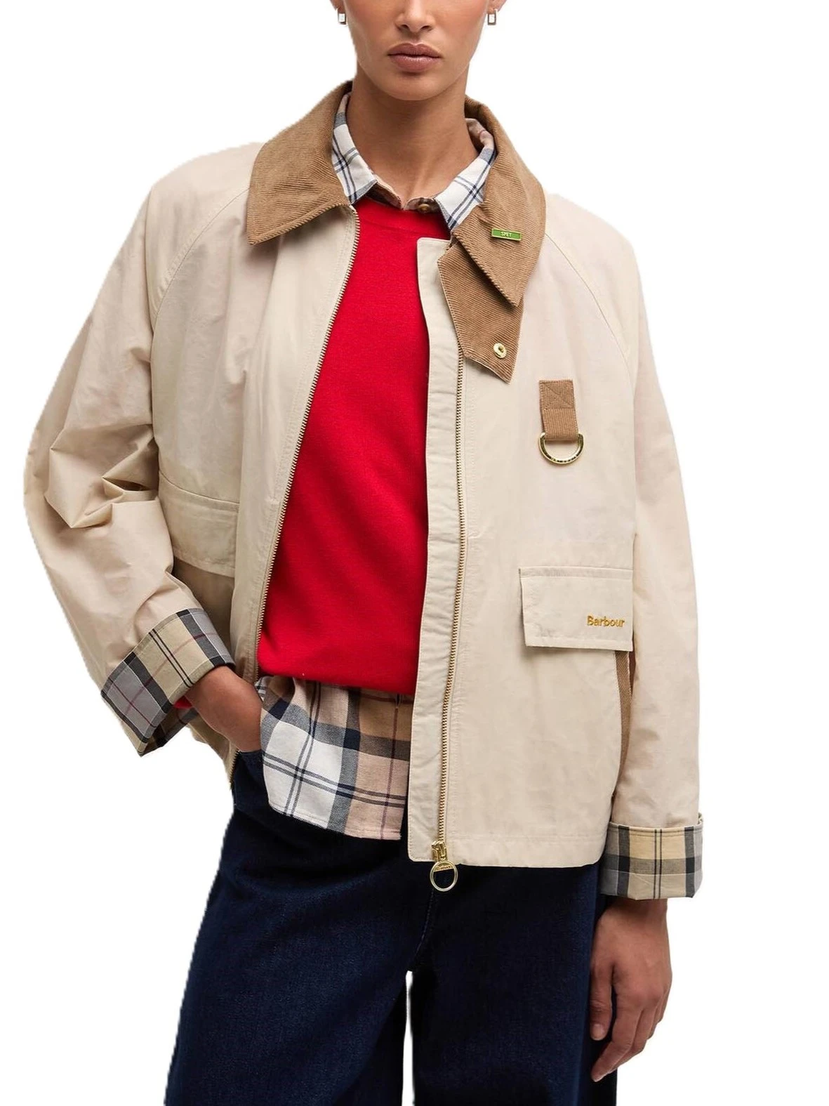 GIACCA IMPERMEABILE SPEY IN MISTO COTONE DONNA BEIGE