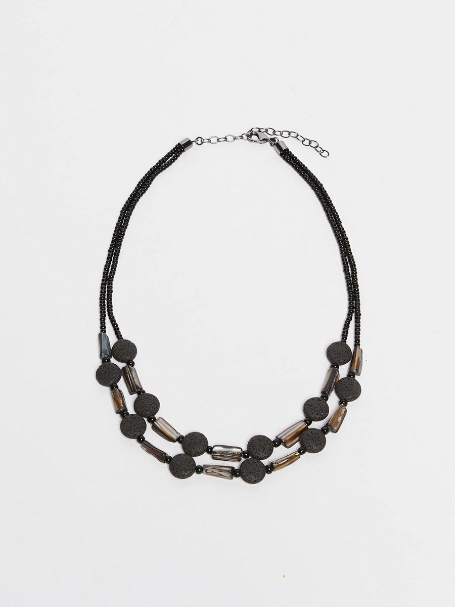 COLLANA FINITURA CANNA DI FUCILE DONNA NERO